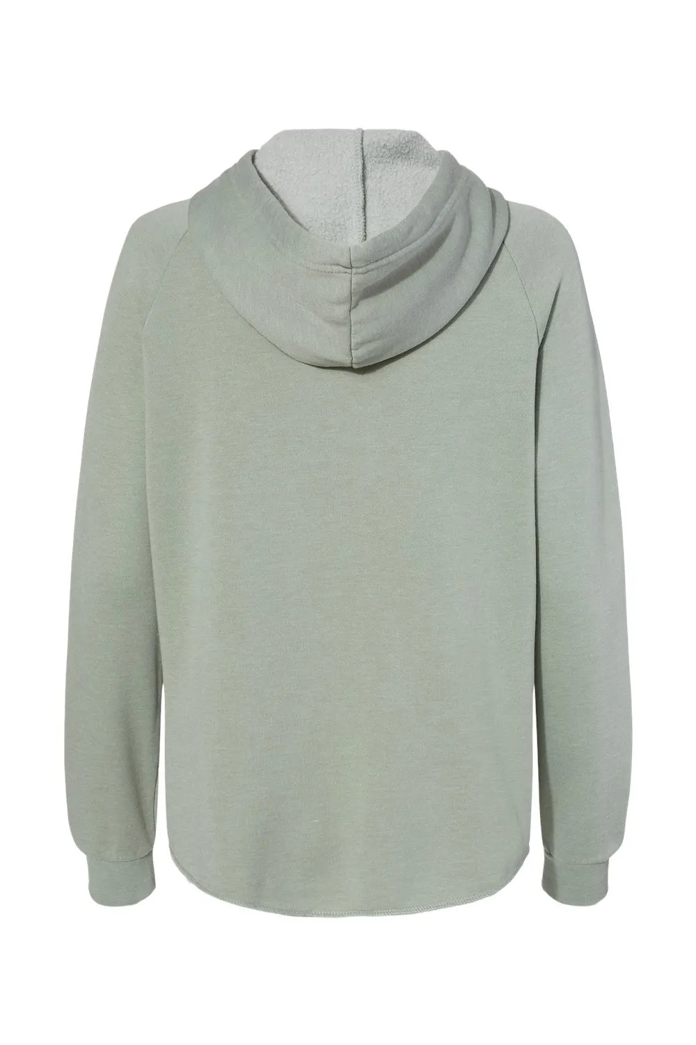 Independent Trading Company Damen California Wave Wash Kapuzenpullover mit Reißverschluss und Taschen - Salbeigrün