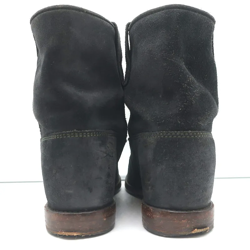 Isabel Marant Etoile Crisi Stiefeletten Schwarz Wildleder Größe 37 Keilabsatz Booties