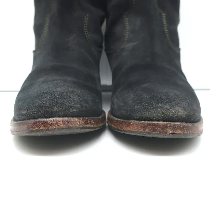 Isabel Marant Etoile Crisi Stiefeletten Schwarz Wildleder Größe 37 Keilabsatz Booties