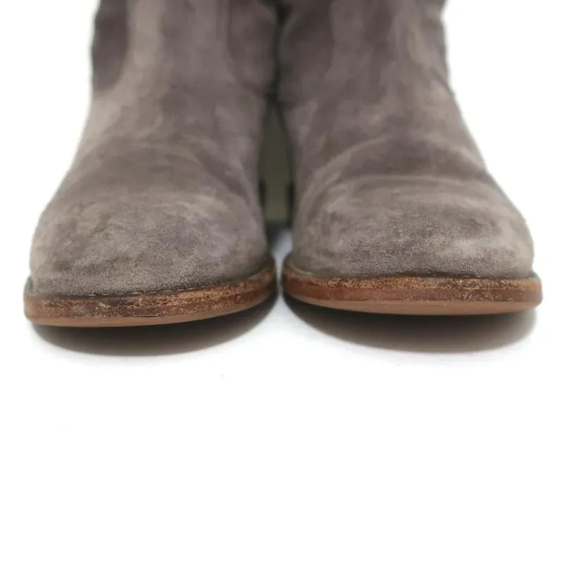 Isabel Marant Etoile Crisi Knöchelstiefel Grau Wildleder Größe 38 Keilabsatz-Stiefeletten