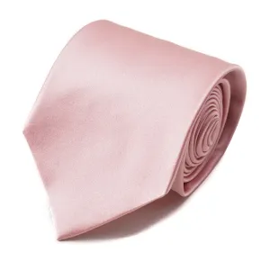Isaia Solide Pink Satin Seidenkrawatte Kleidung_Isaia