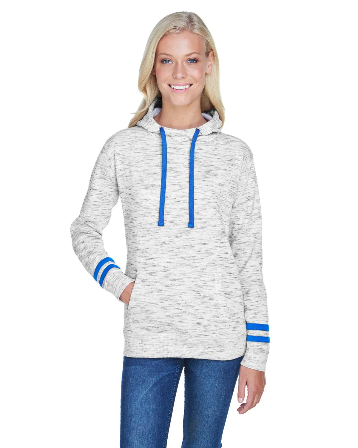 J America JA8674 Damen Melange Scuba Neck Sweatshirt