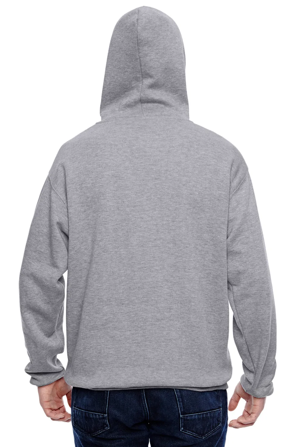 J America Herren Tailgate Fleece Kapuzenpullover mit Kangaroo-Tasche - Oxford Grau