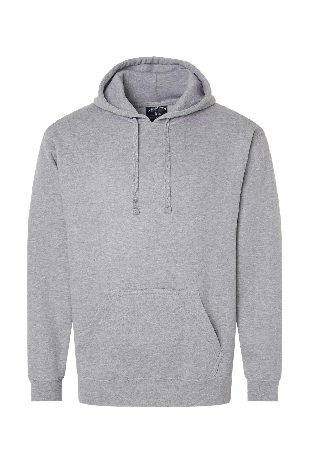 J America Herren Tailgate Fleece Kapuzenpullover mit Kangaroo-Tasche - Oxford Grau