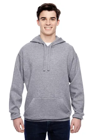J America Herren Tailgate Fleece Kapuzenpullover mit Kangaroo-Tasche - Oxford Grau