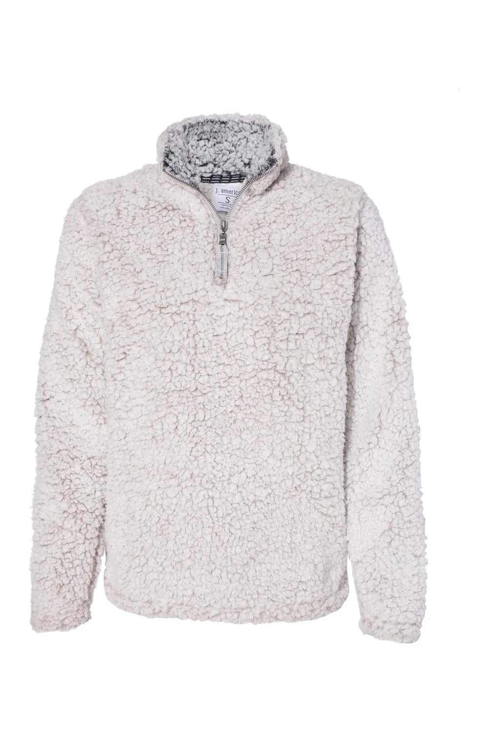 J America Damen Epic Sherpa Fleece 1/4 Zip Sweatshirt - Heather Haferflocken