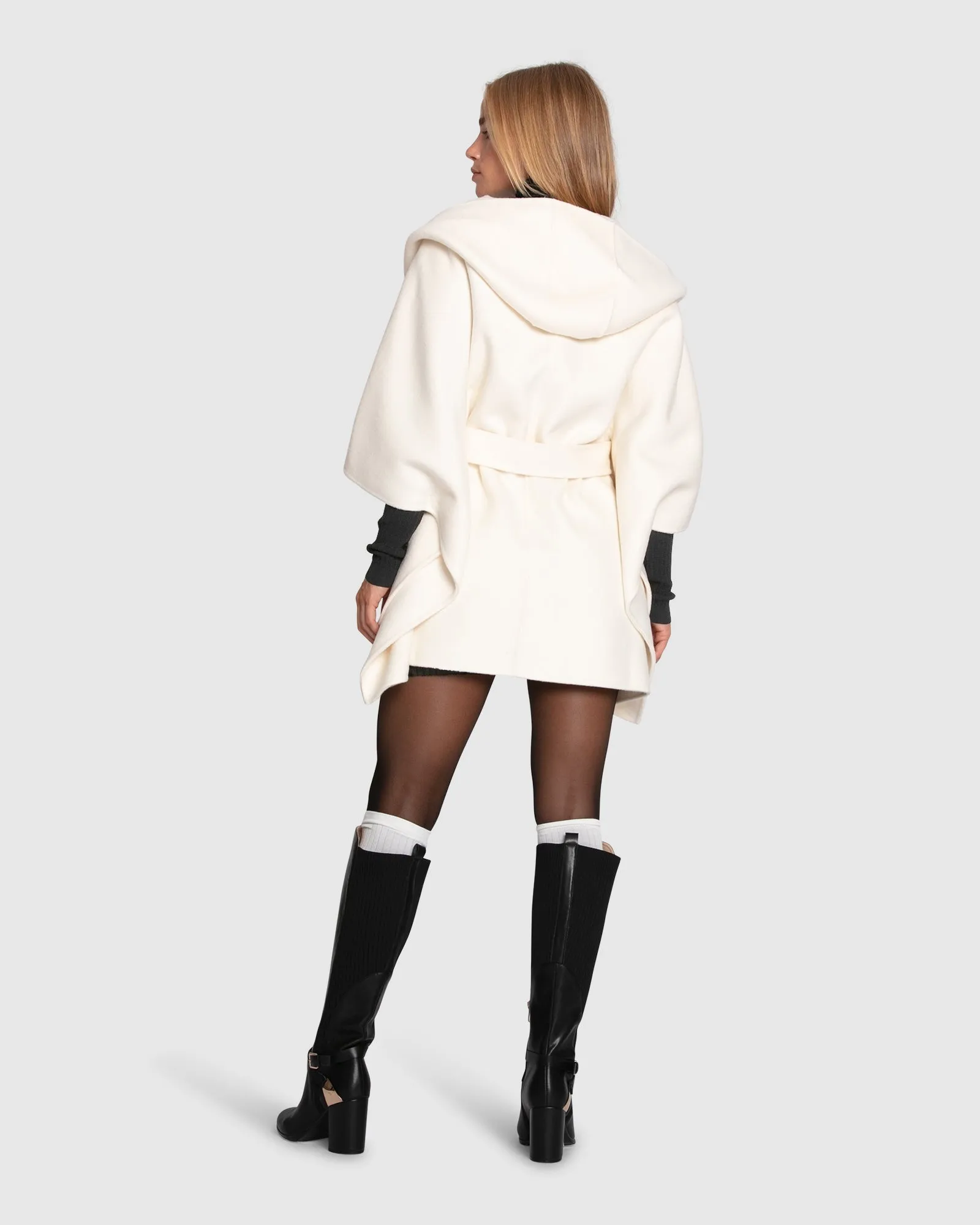Jackson Landing Cape-Mantel aus Wollmischgewebe - Creme