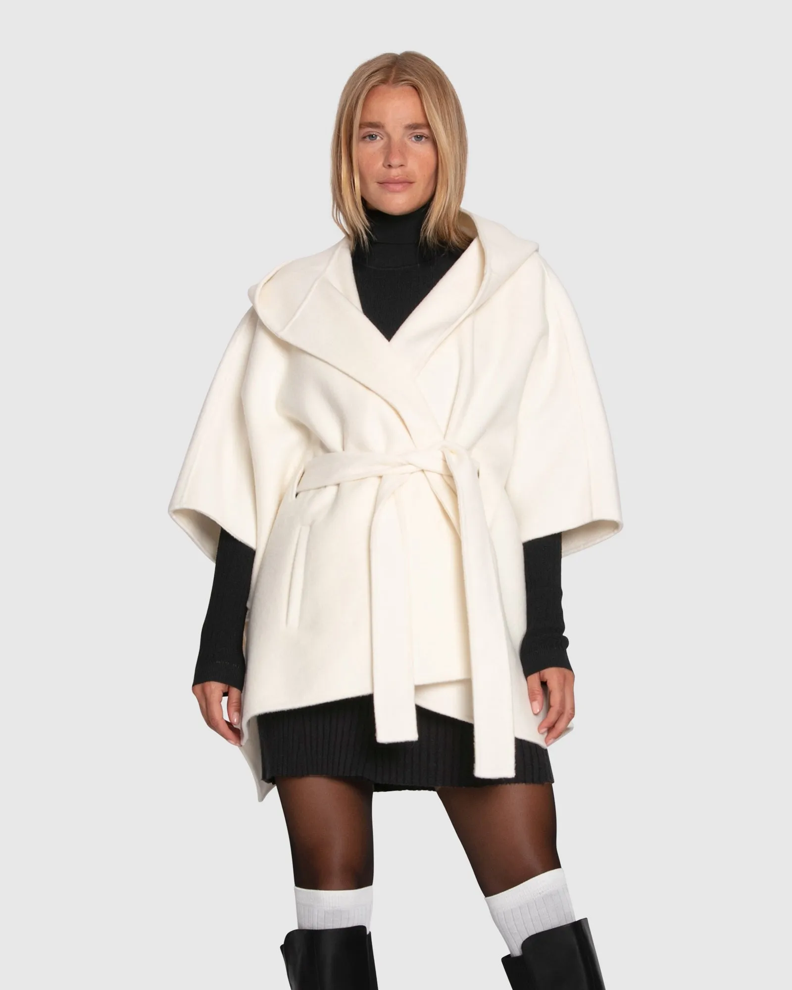 Jackson Landing Cape-Mantel aus Wollmischgewebe - Creme