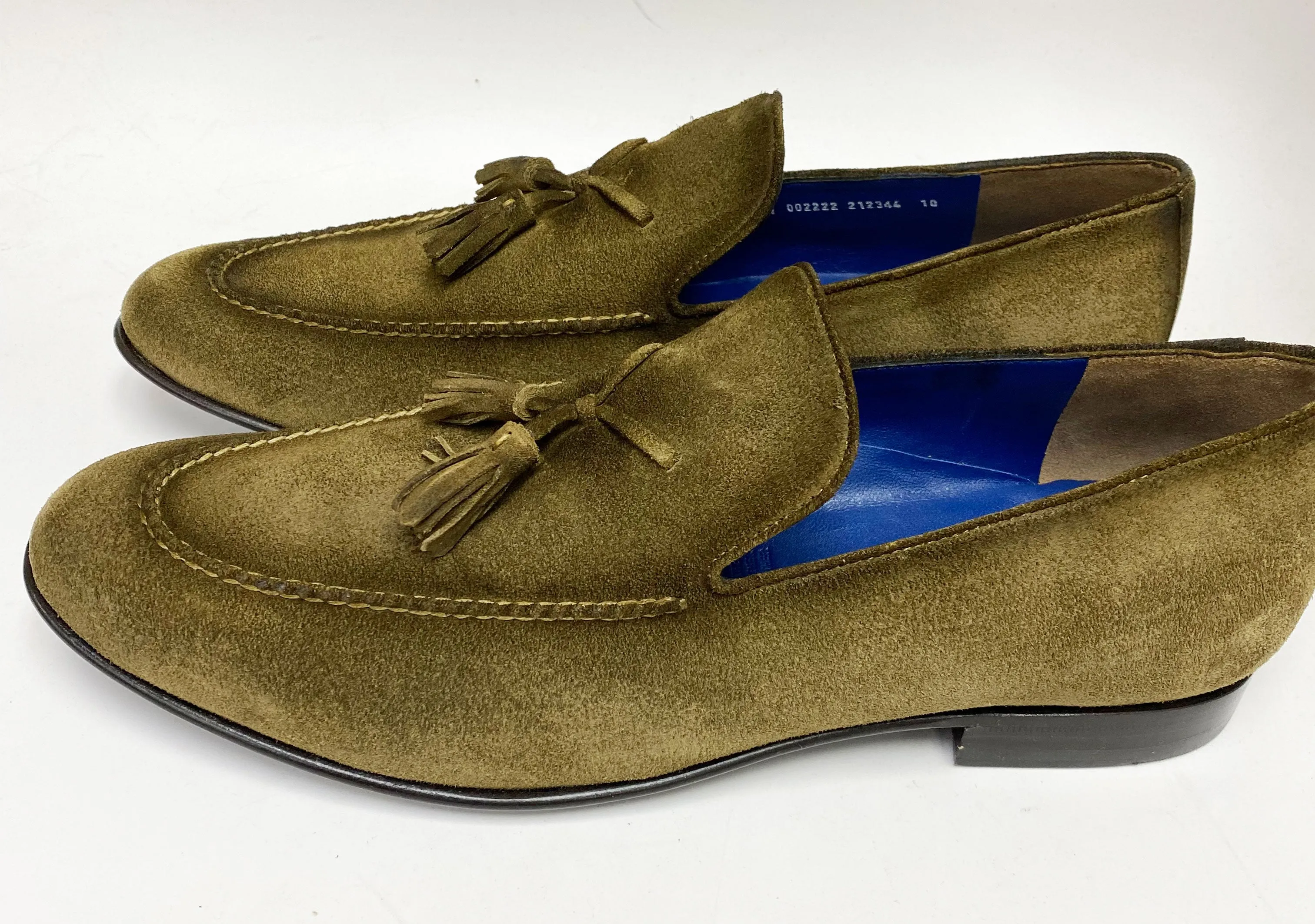 Jean Pierre Wildleder-Loafer mit Quasten in Olive