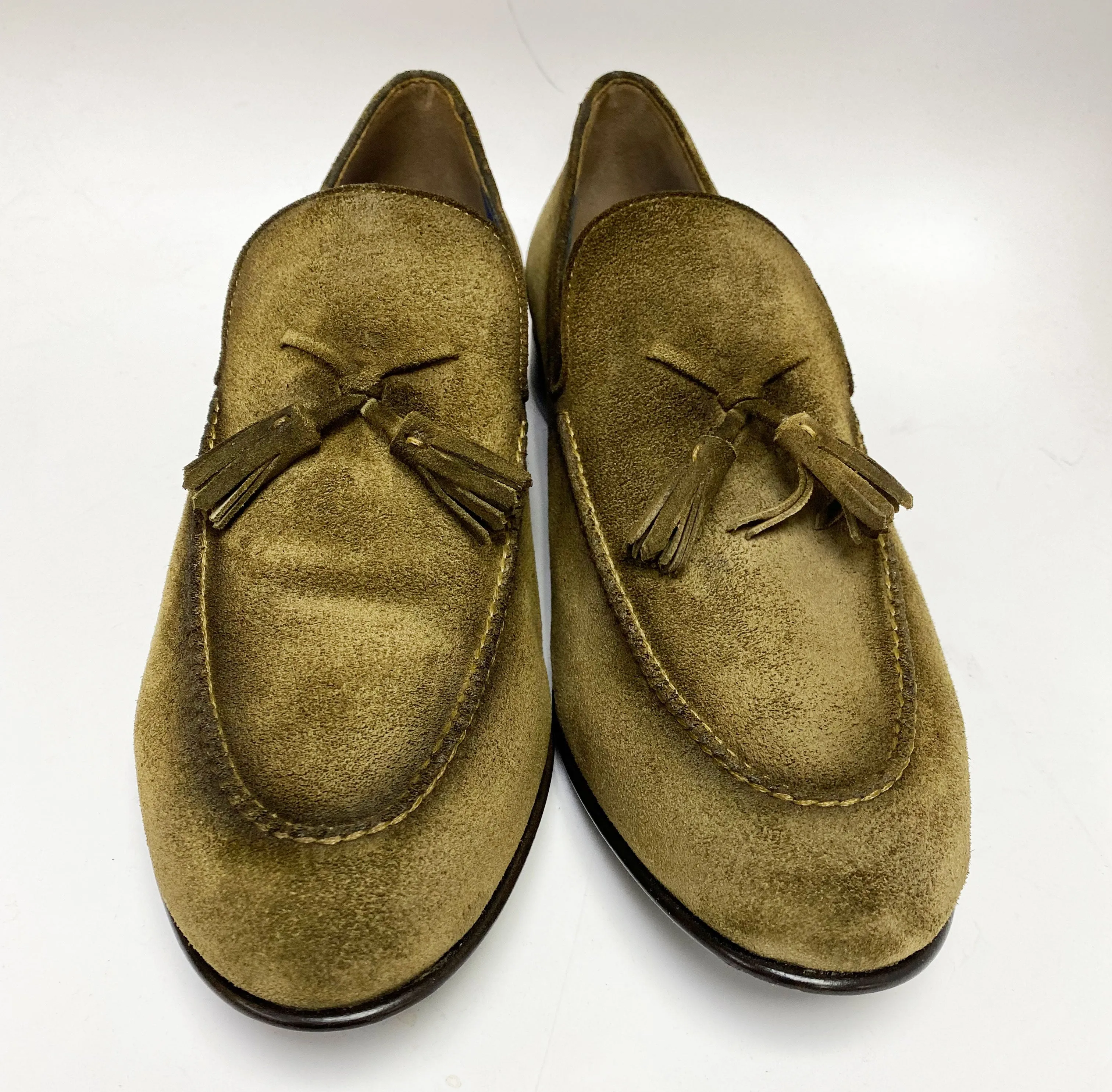 Jean Pierre Wildleder-Loafer mit Quasten in Olive