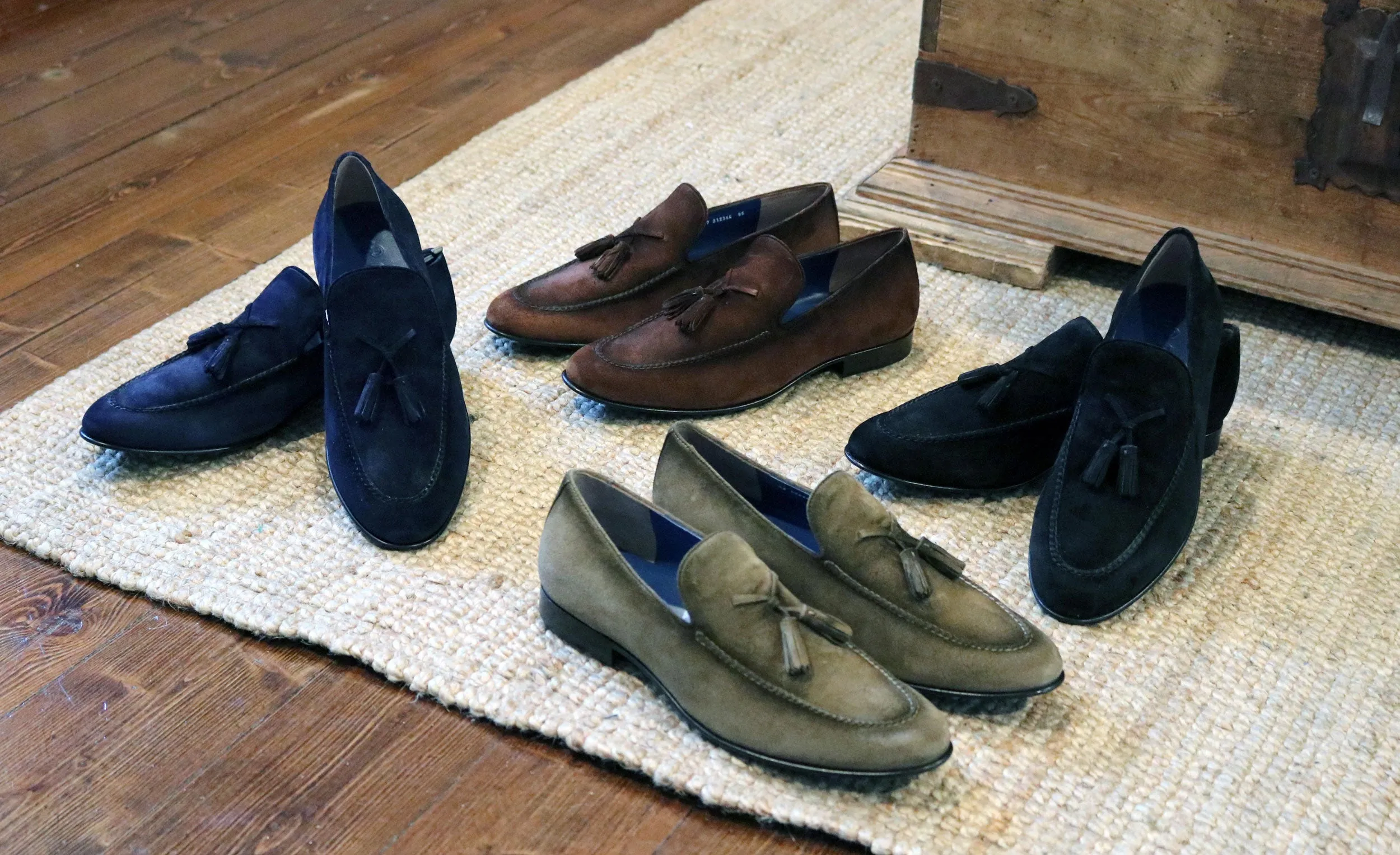 Jean Pierre Wildleder-Loafer mit Quasten in Olive