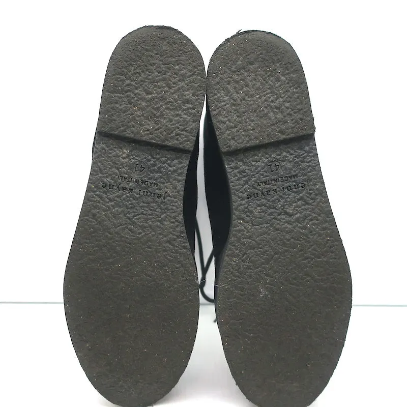 Jenni Kayne Canyon Shearling Stiefeletten Schwarz Wildleder Größe 41 Schnürstiefeletten