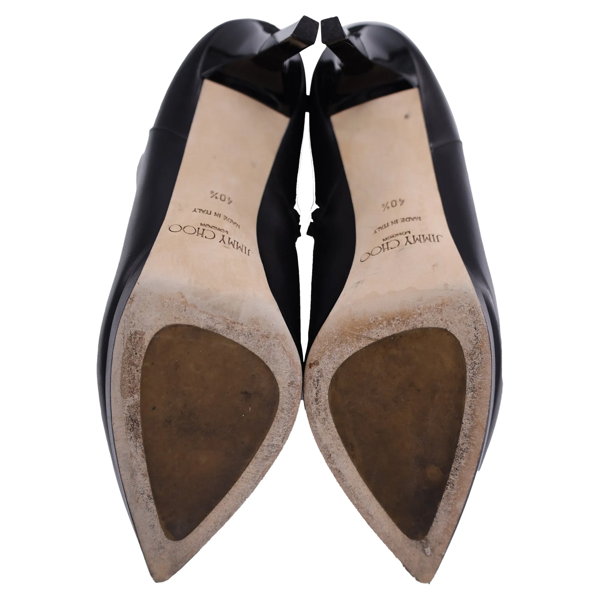 Jimmy Choo Lindsey 100 Plateau-Stiefeletten in schwarzem Leder