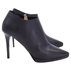Jimmy Choo Lindsey 100 Plateau-Stiefeletten in schwarzem Leder