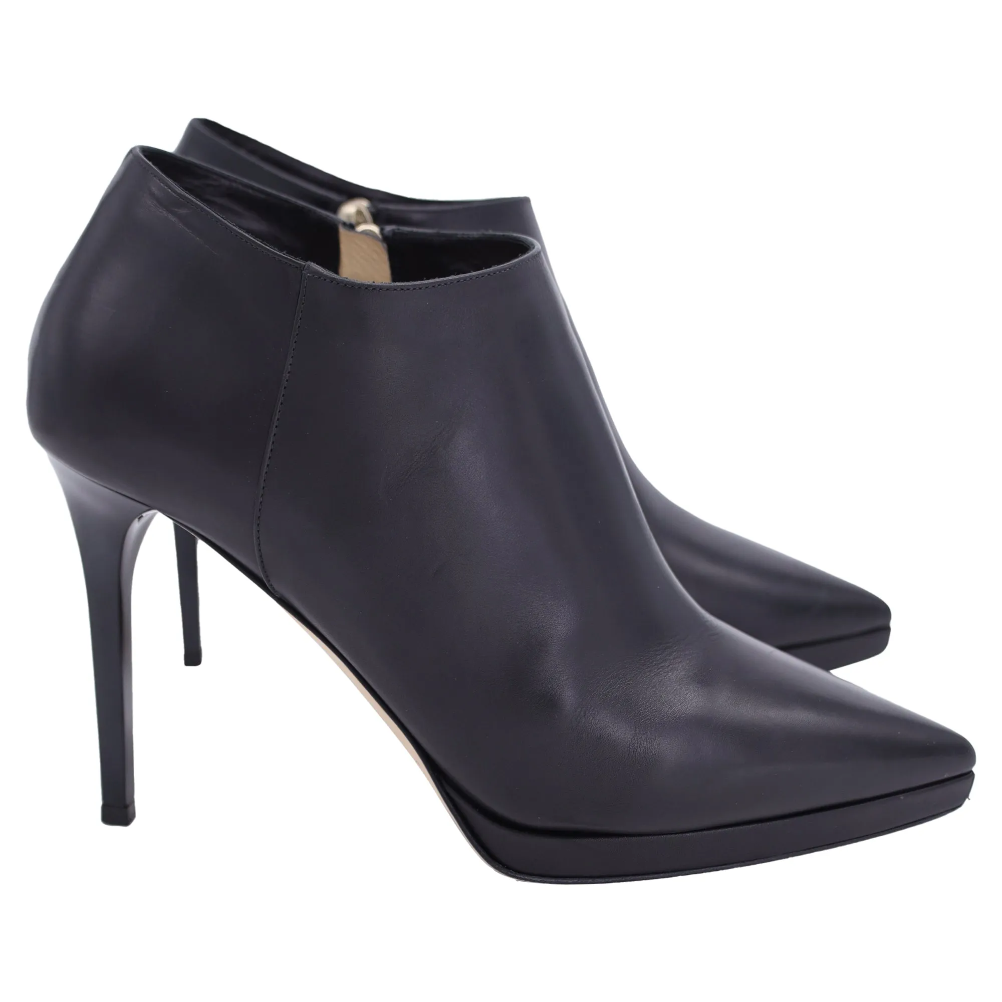 Jimmy Choo Lindsey 100 Plateau-Stiefeletten in schwarzem Leder