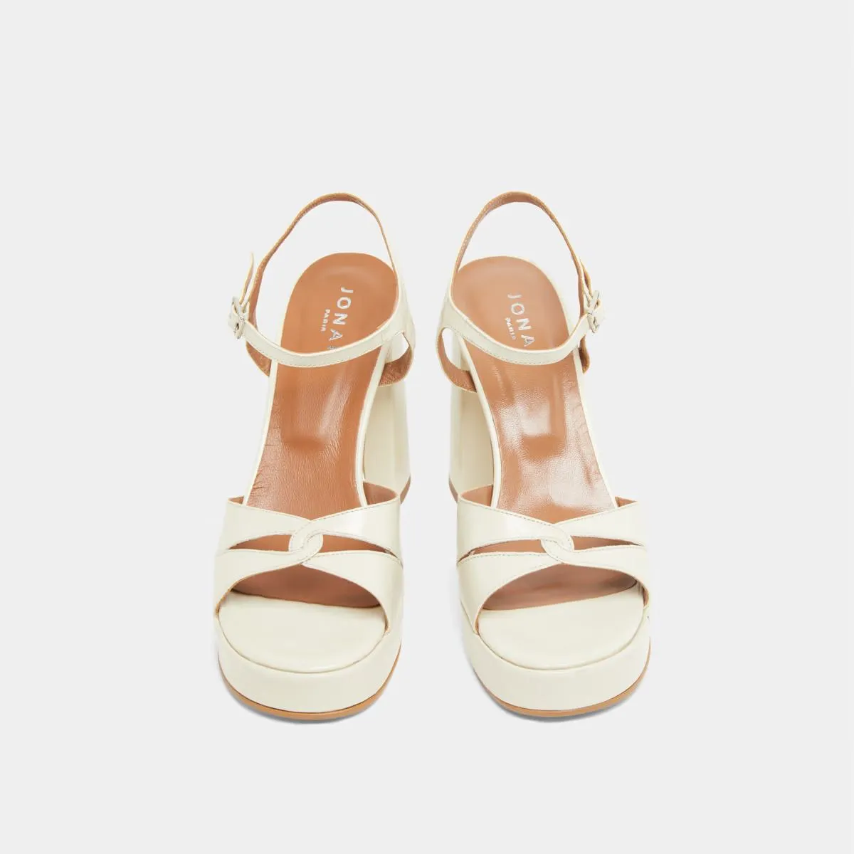 Jonak Damenschuhe 264-t Justine Glänzendes Leder Ecru