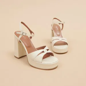 Jonak Damenschuhe 264-t Justine Glänzendes Leder Ecru