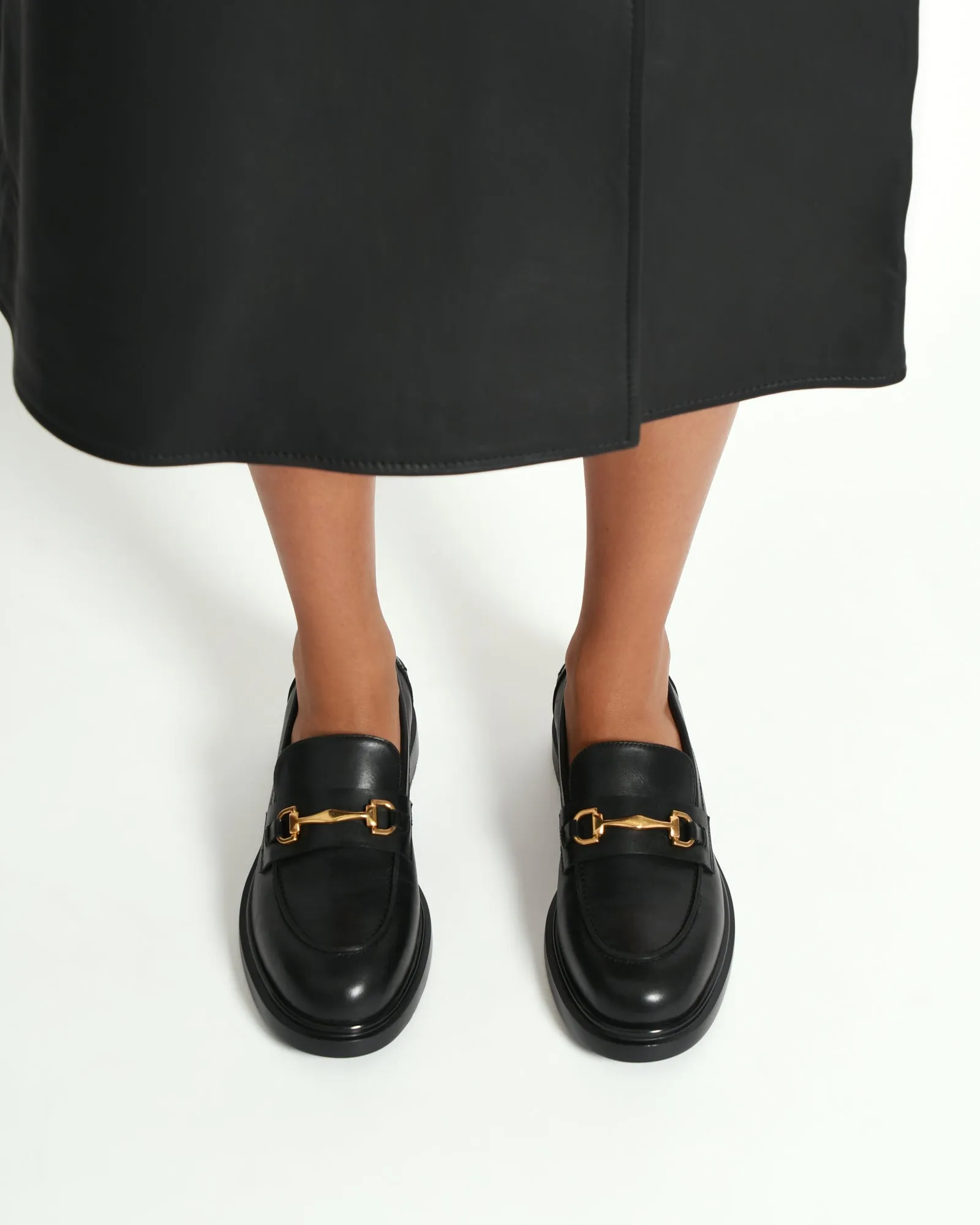 JULIO LOAFERS SCHWARZES LEDER
