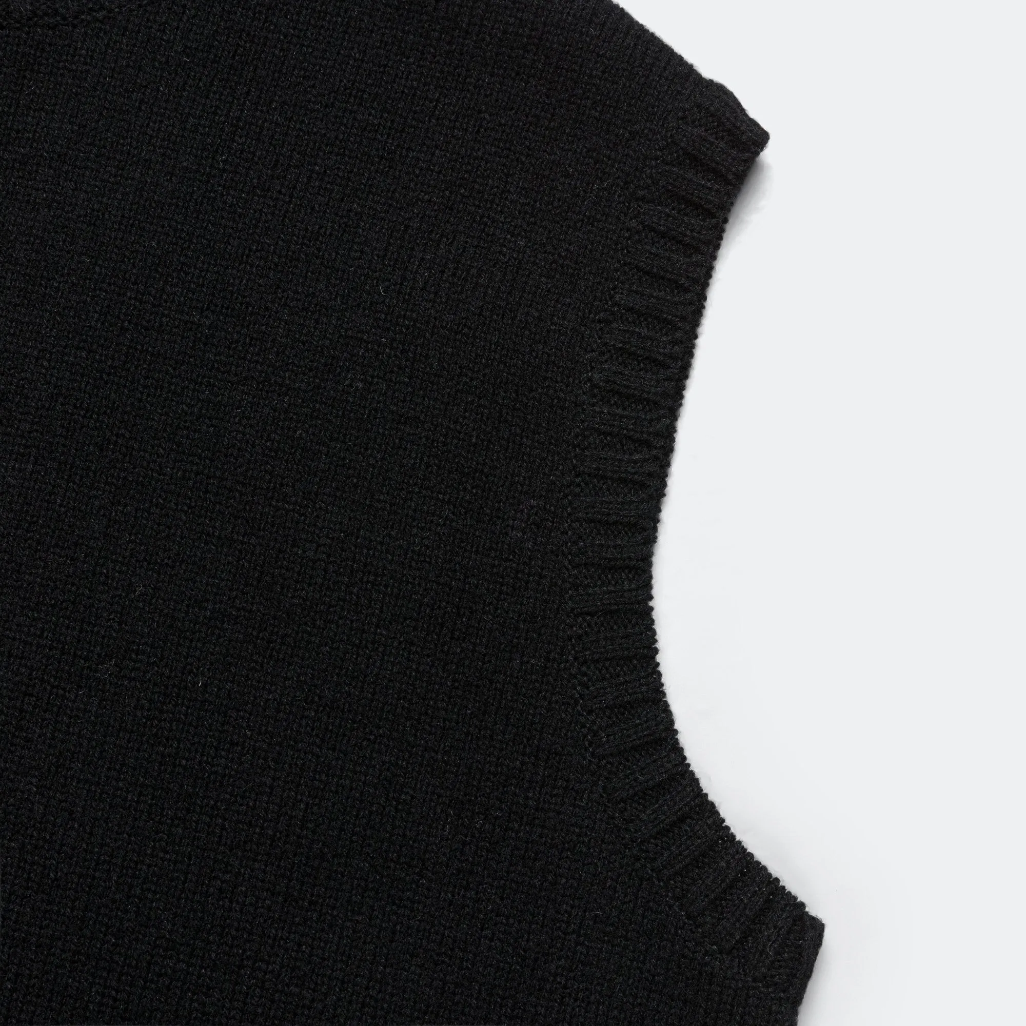 Kapital Clothing 5G Wolle BONE Weste - Schwarz