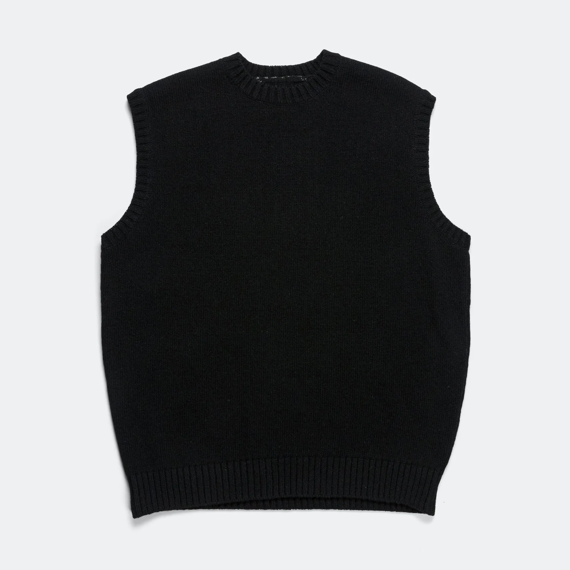 Kapital Clothing 5G Wolle BONE Weste - Schwarz