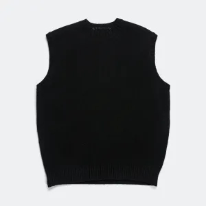 Kapital Clothing 5G Wolle BONE Weste - Schwarz