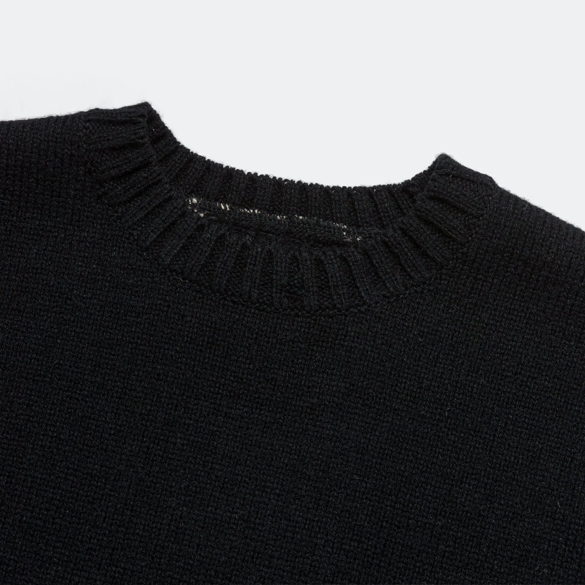 Kapital Clothing 5G Wolle BONE Weste - Schwarz