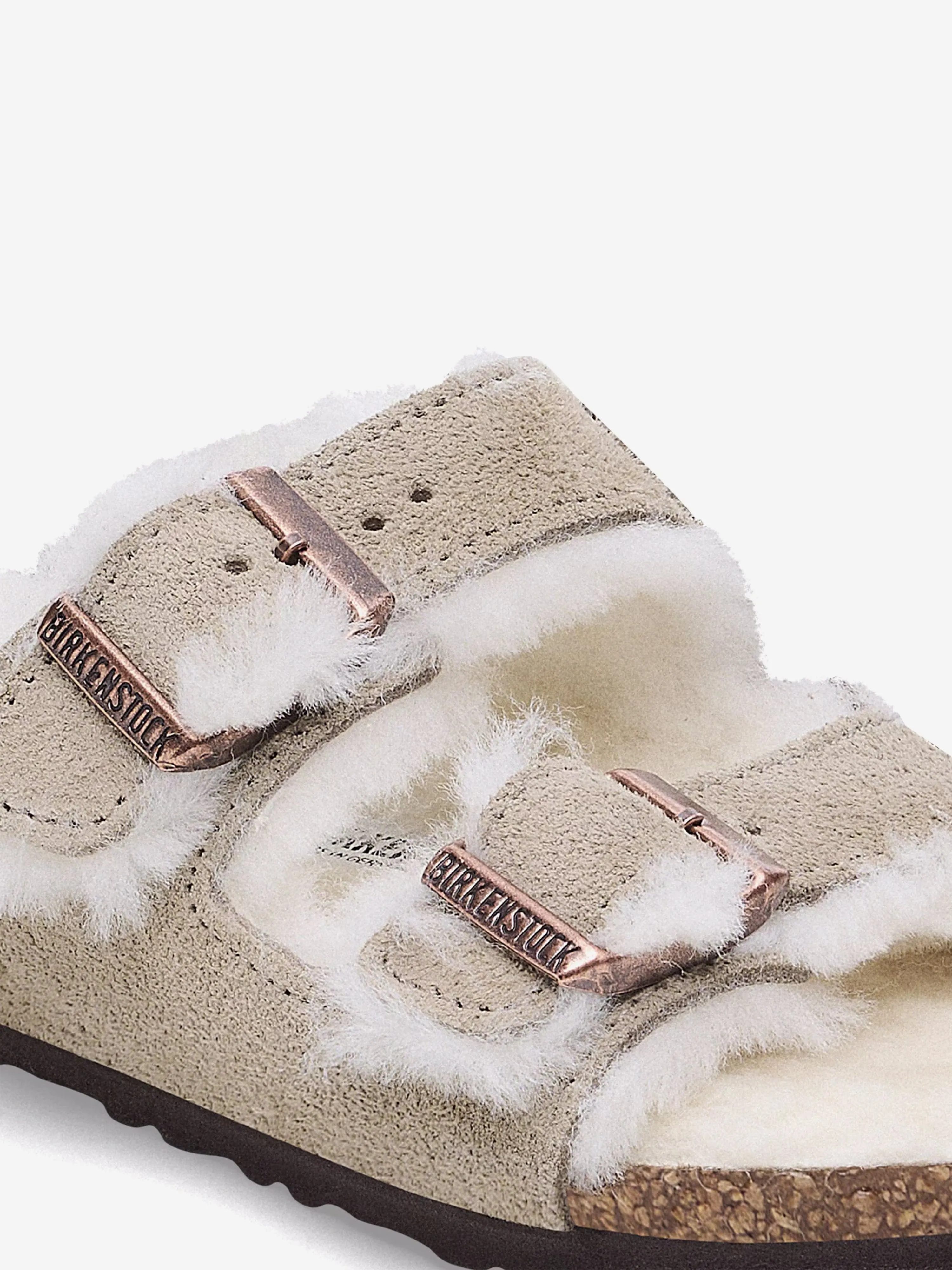 Kinder Arizona Shearling Sandalen in Beige