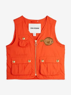 Kinder Flundra Bestickte Utility-Weste in Orange