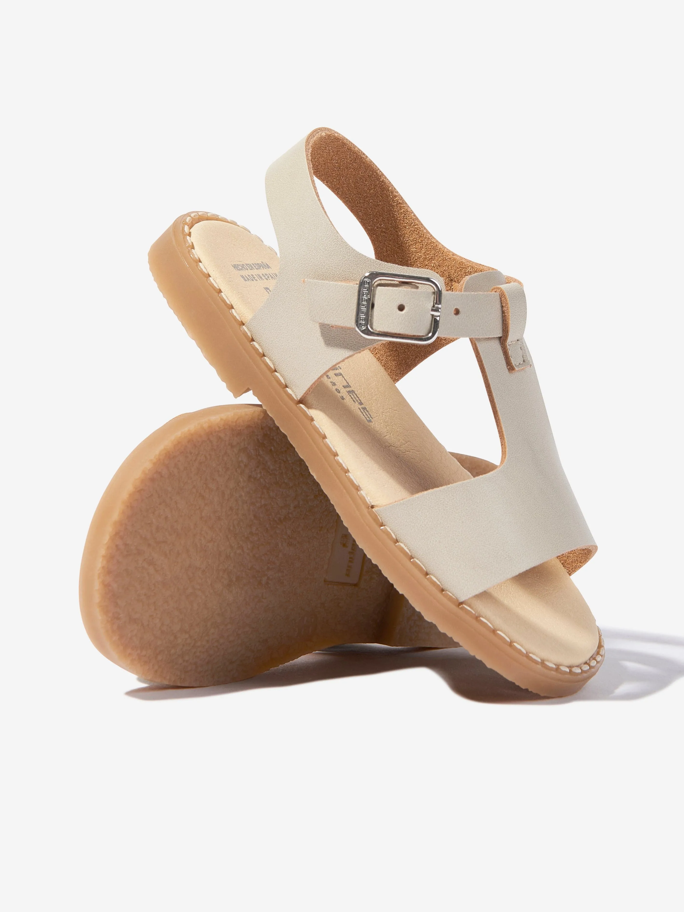 Kinder-Ledersandalen in Beige