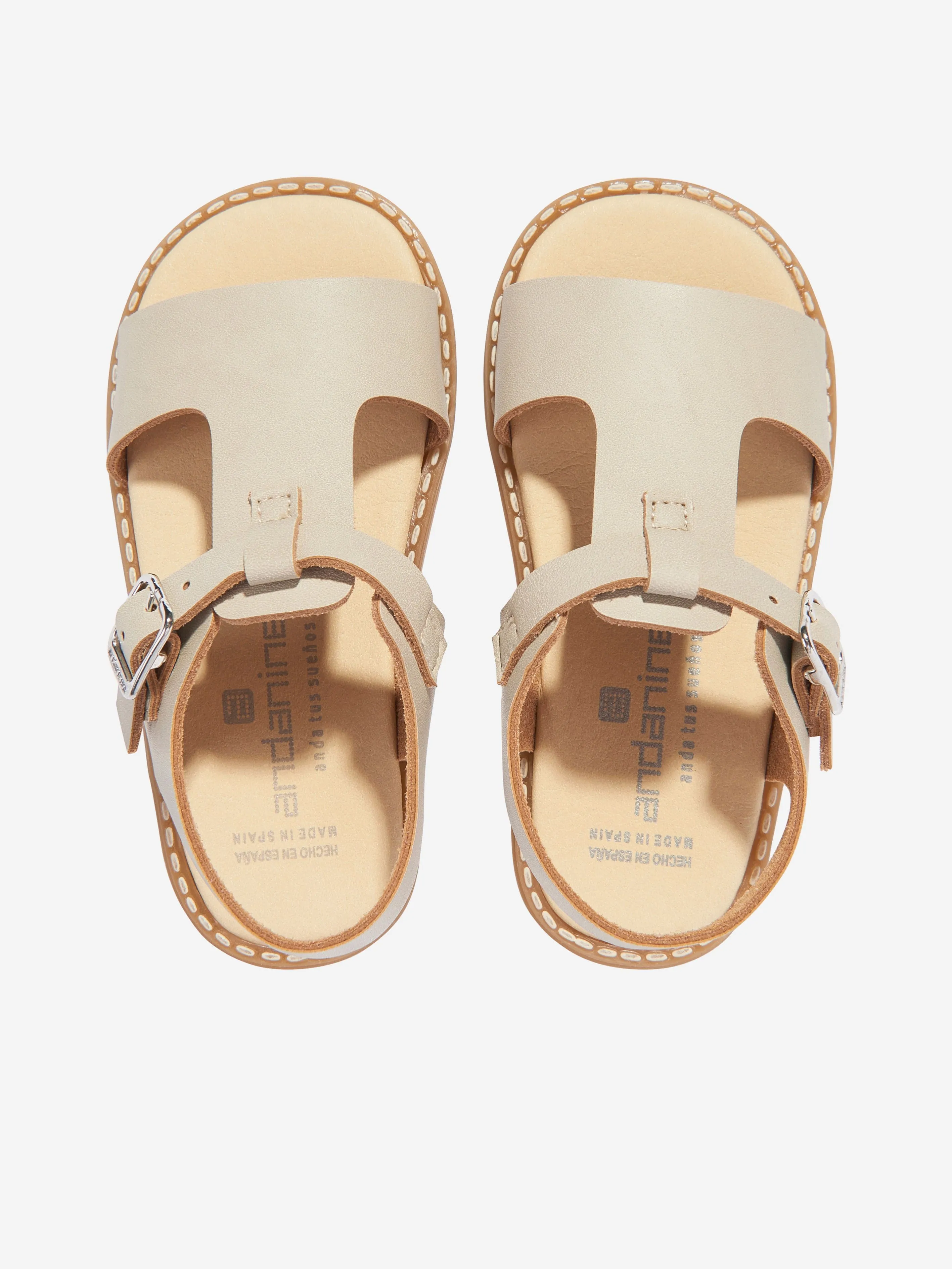 Kinder-Ledersandalen in Beige