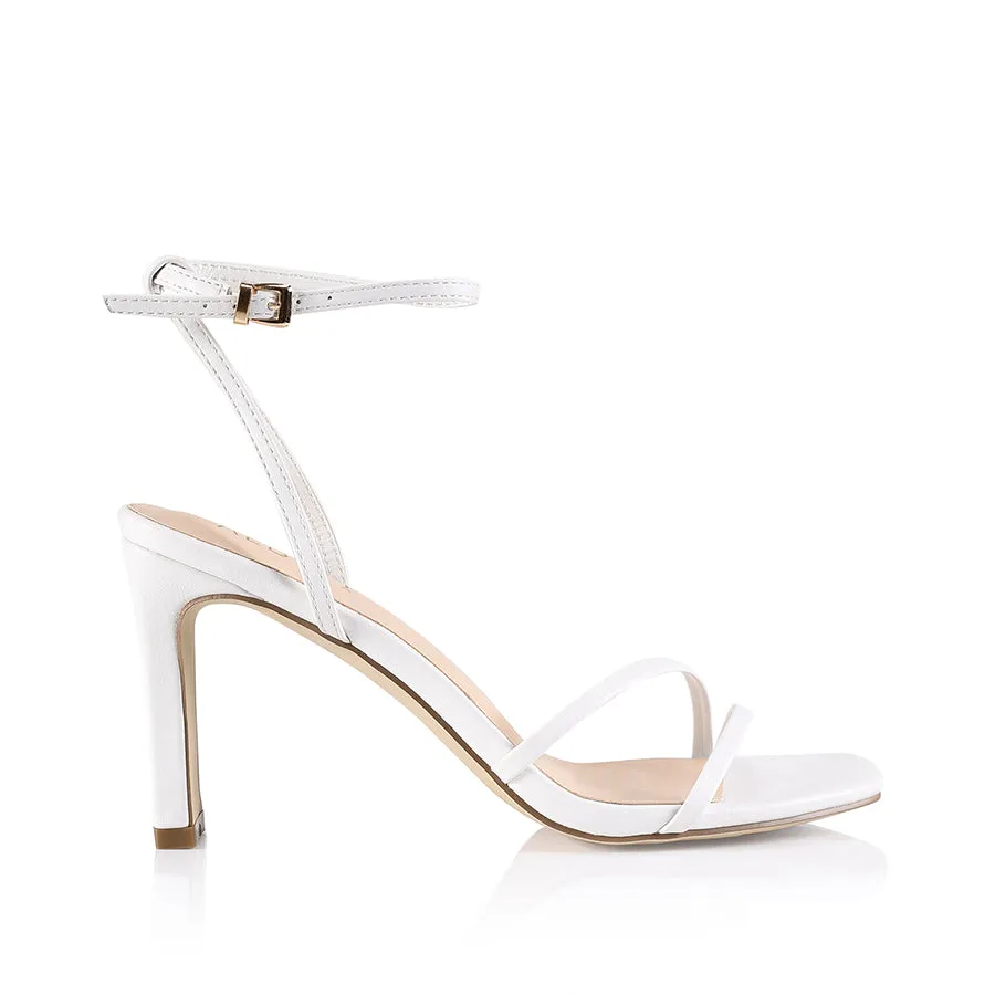 Kimmy Slim Riemchenpumps - Weiß Glatt