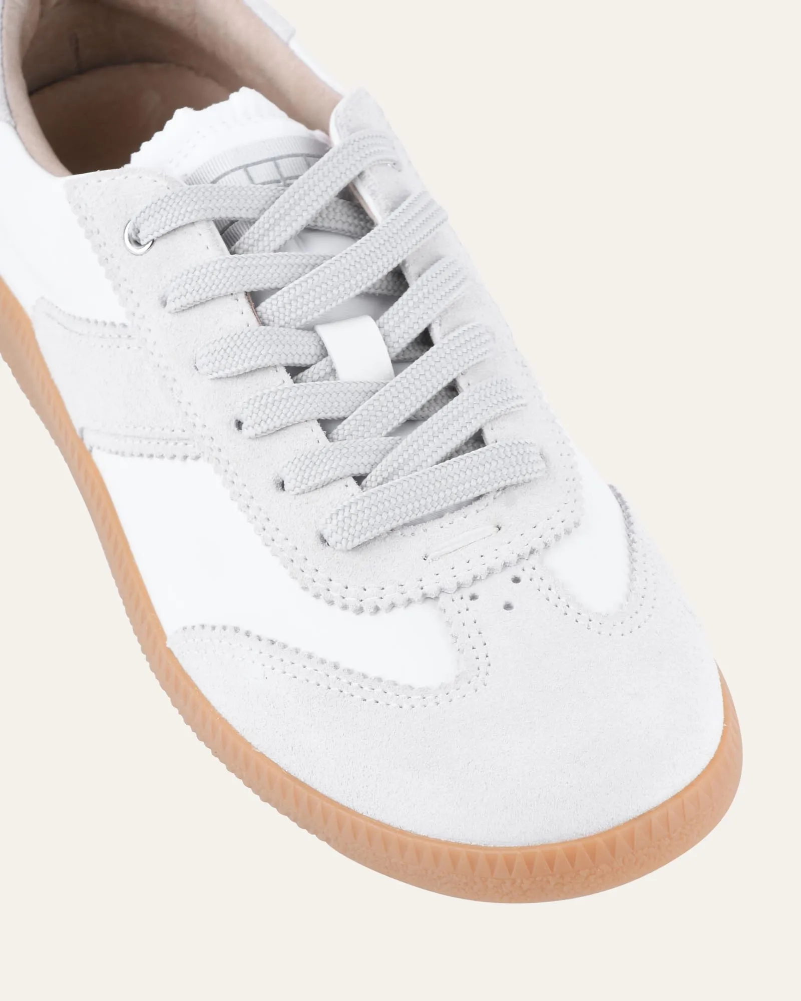 LOLA SNEAKERS WEIß GRAU LEDER