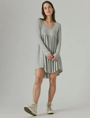 Lucky Brand Cloud Jersey Babydoll Kleid Hell Heather Grau Lucky Brand