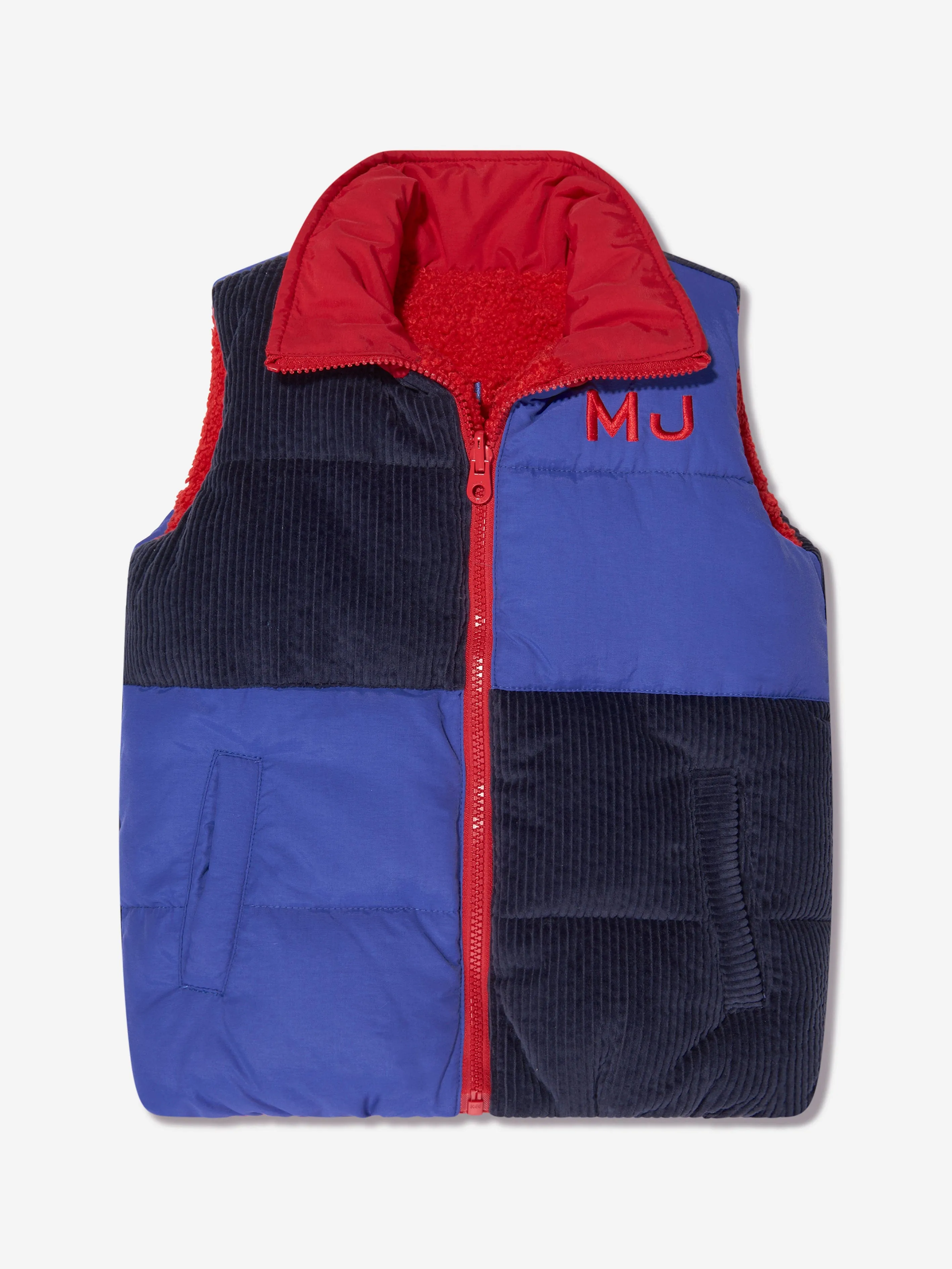 MARC JACOBS Boys Reversible Puffer Gilet in Blau