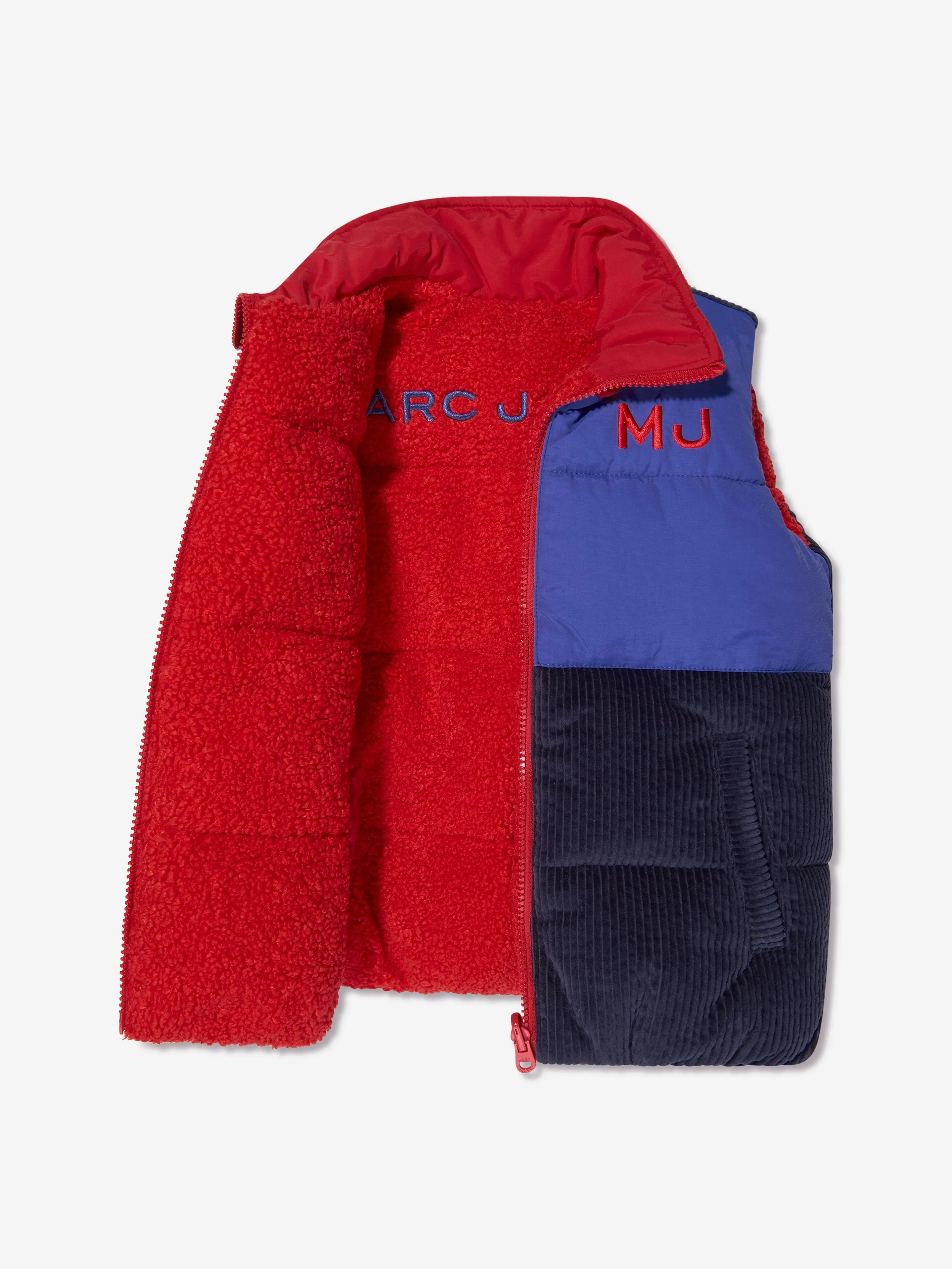 MARC JACOBS Boys Reversible Puffer Gilet in Blau