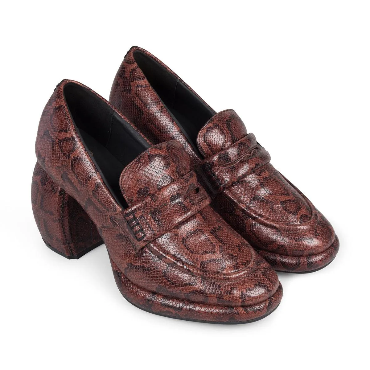   Martine Rose Damen Loafer 'Braune Schlange'