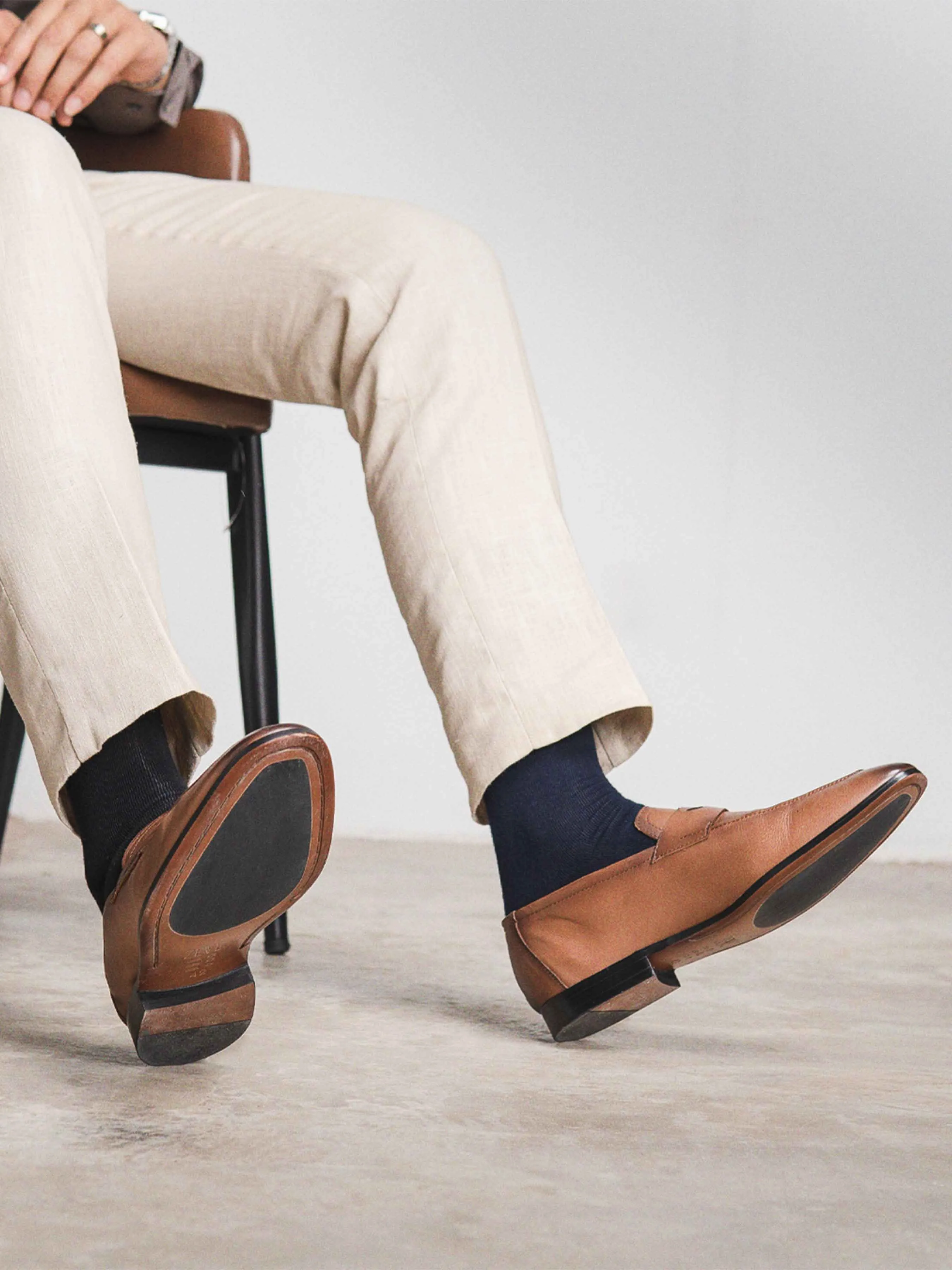 Martino Penny Loafer - Kaffee (Handbemalte Patina)