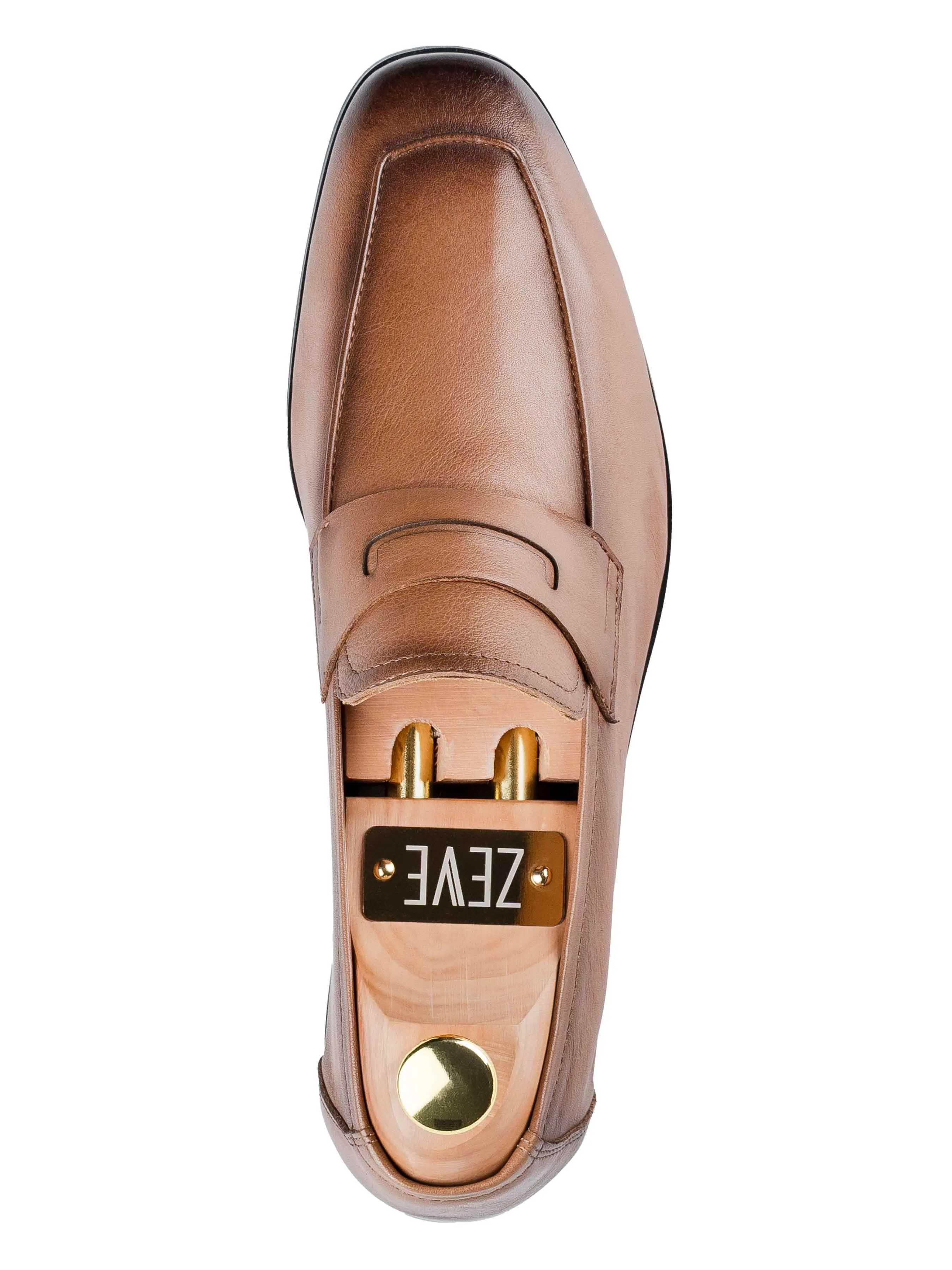 Martino Penny Loafer - Kaffee (Handbemalte Patina)