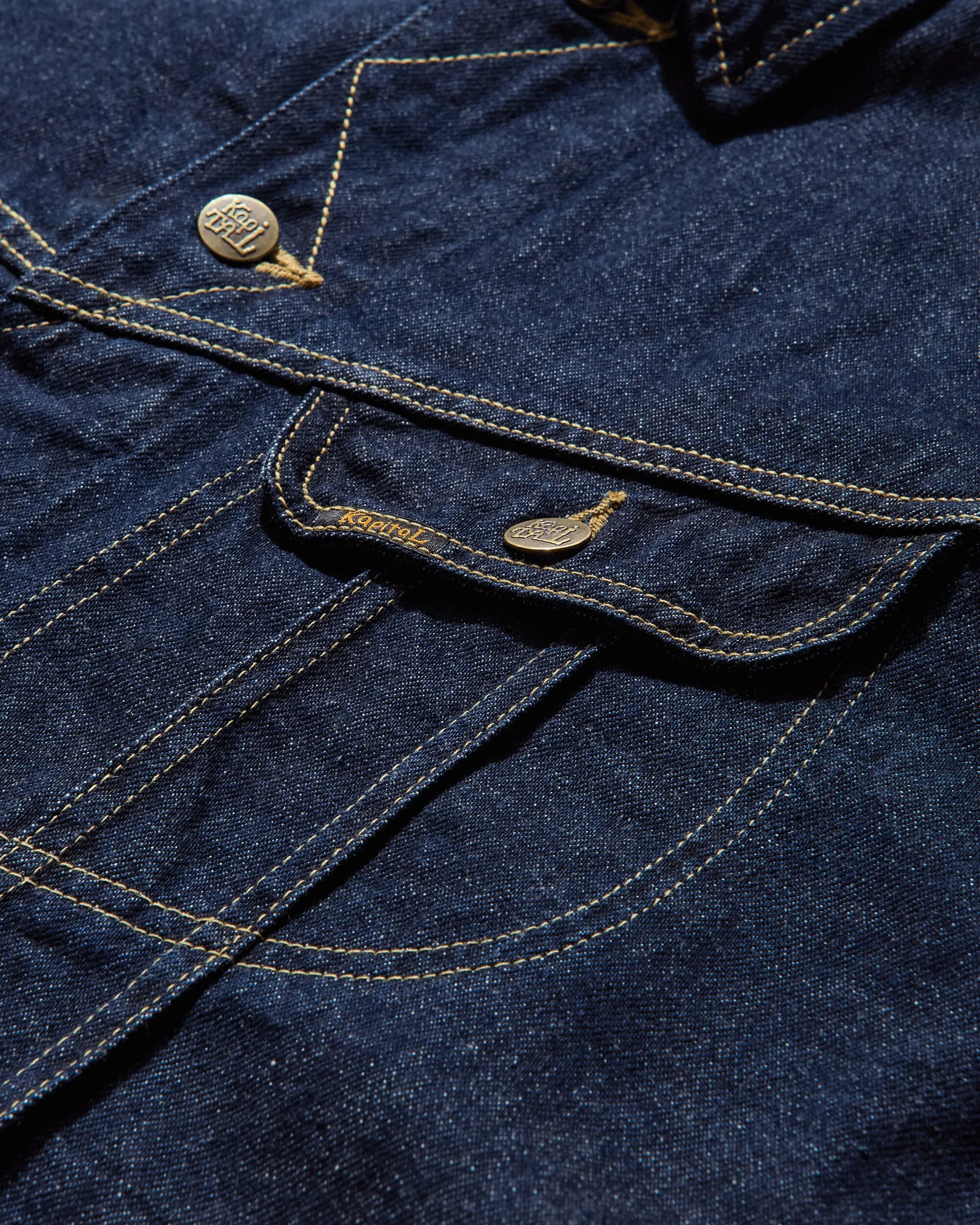 Herren 11.5oz Denim Mexikanischer Smoking Westerner Jacke Indigo