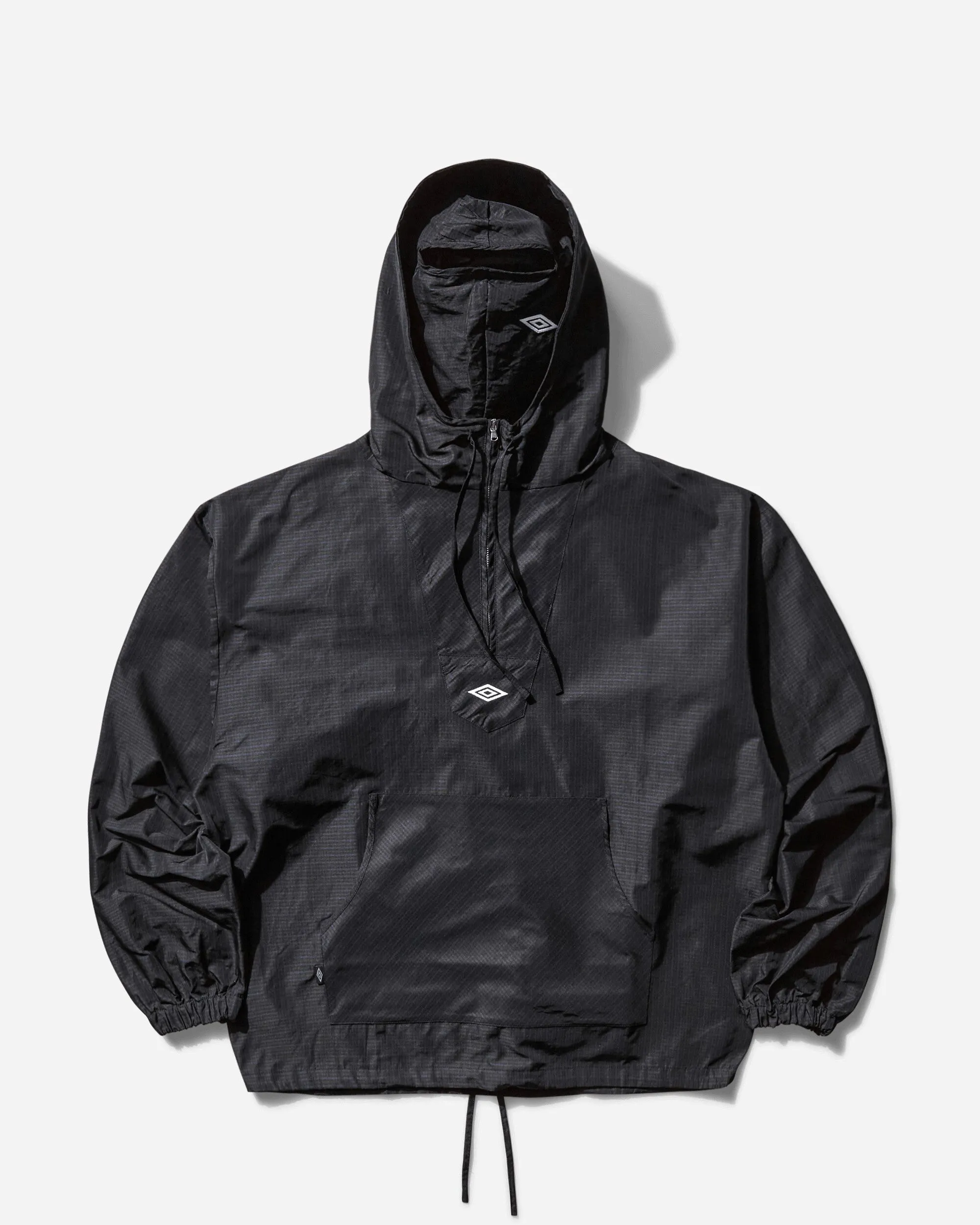 Herren Checker-Muster Anorak Marineblau / Dunkelbraun