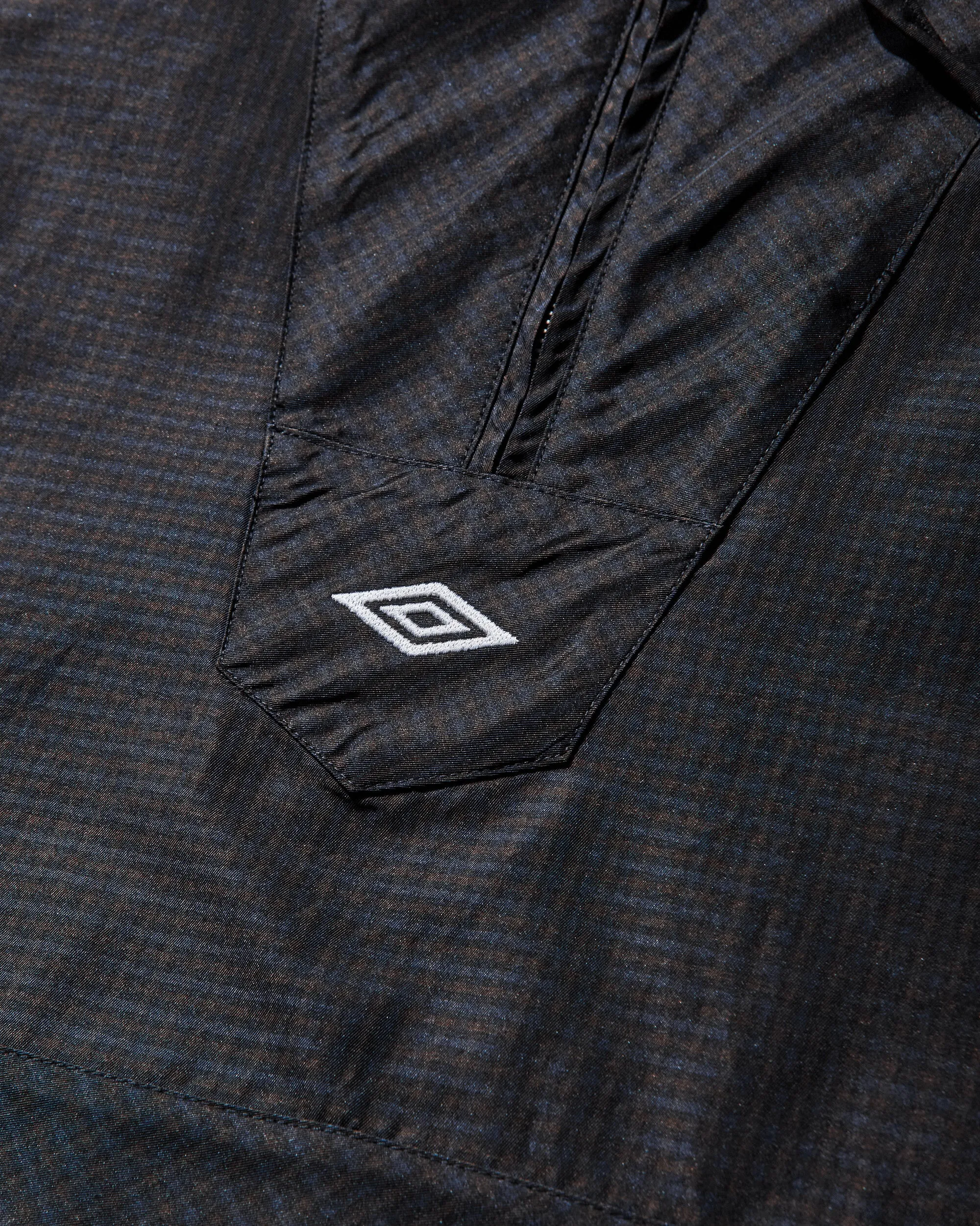 Herren Checker-Muster Anorak Marineblau / Dunkelbraun