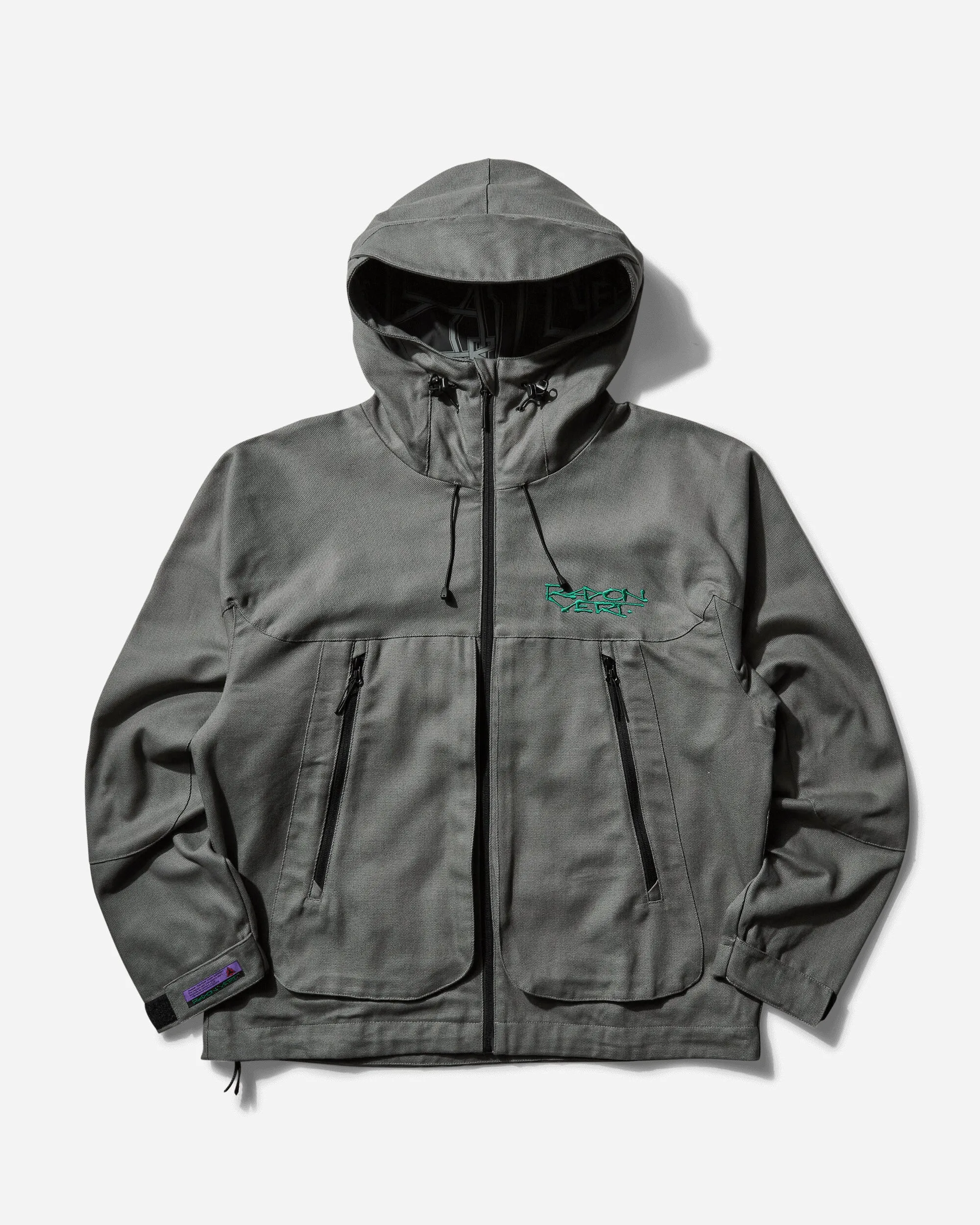 Herren Heavy Cotton Hood Zip Jacket Schildgrau