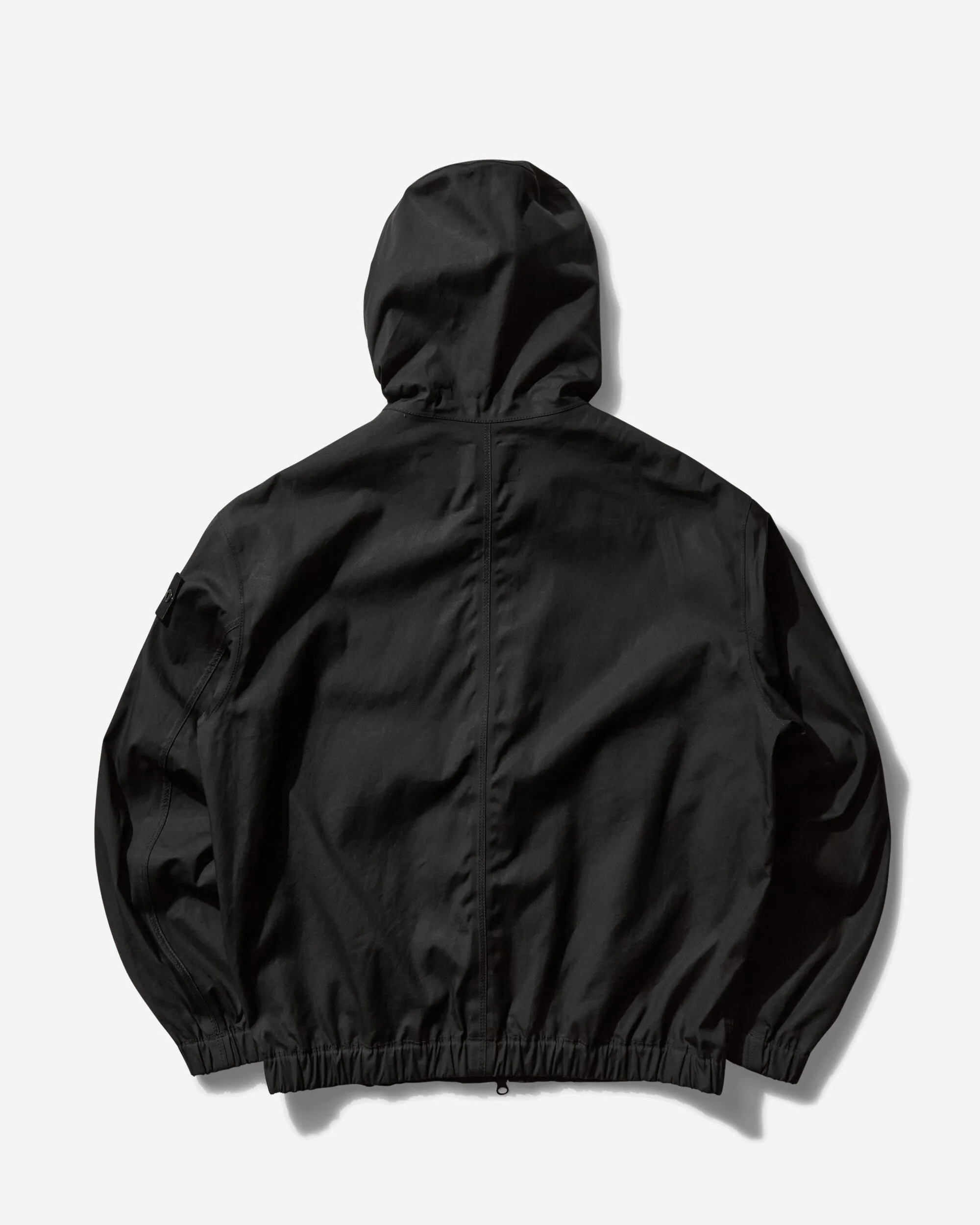 Herren Supima-Baumwoll-Canvas-Jacke mit Kapuze in Schwarz