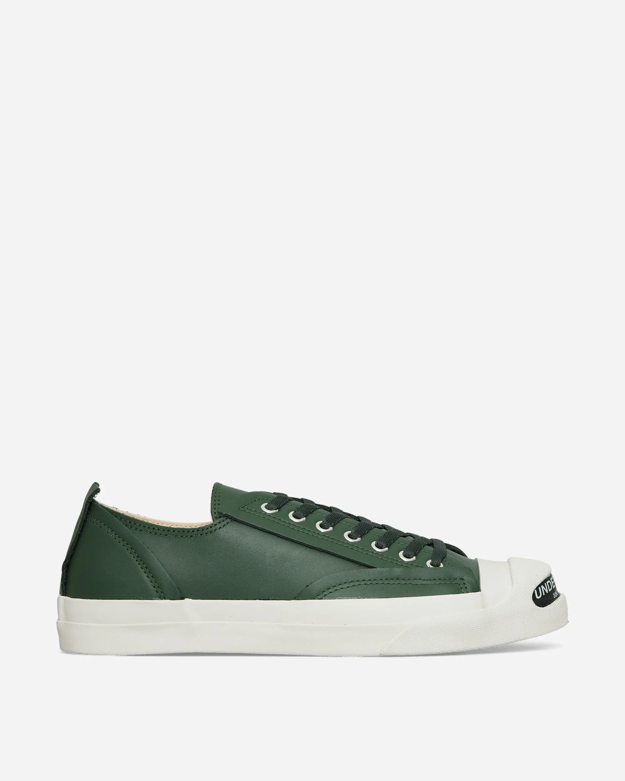 Herren Sneaker aus Leder mit Zehen-Logo in Grün