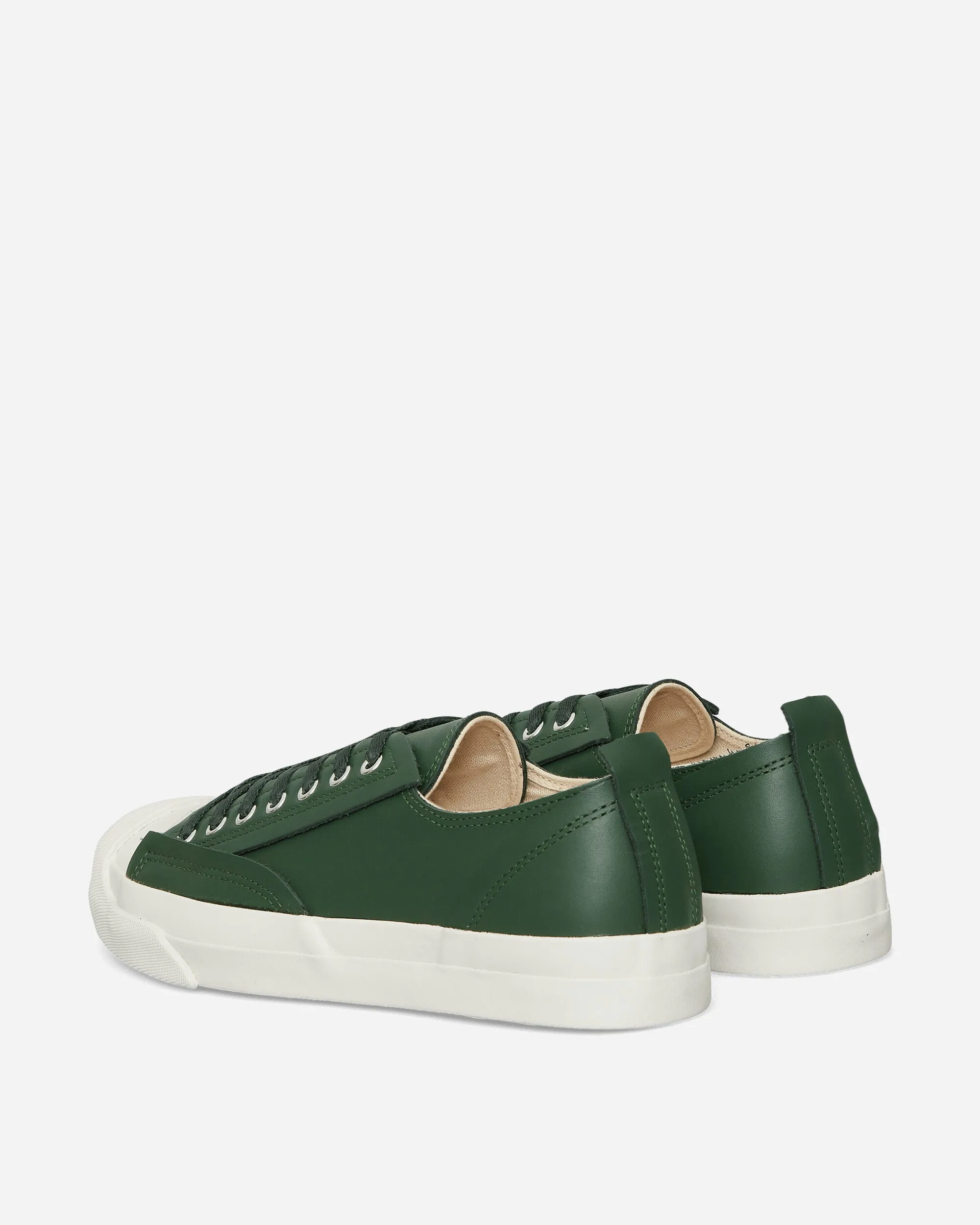 Herren Sneaker aus Leder mit Zehen-Logo in Grün