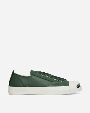 Herren Sneaker aus Leder mit Zehen-Logo in Grün