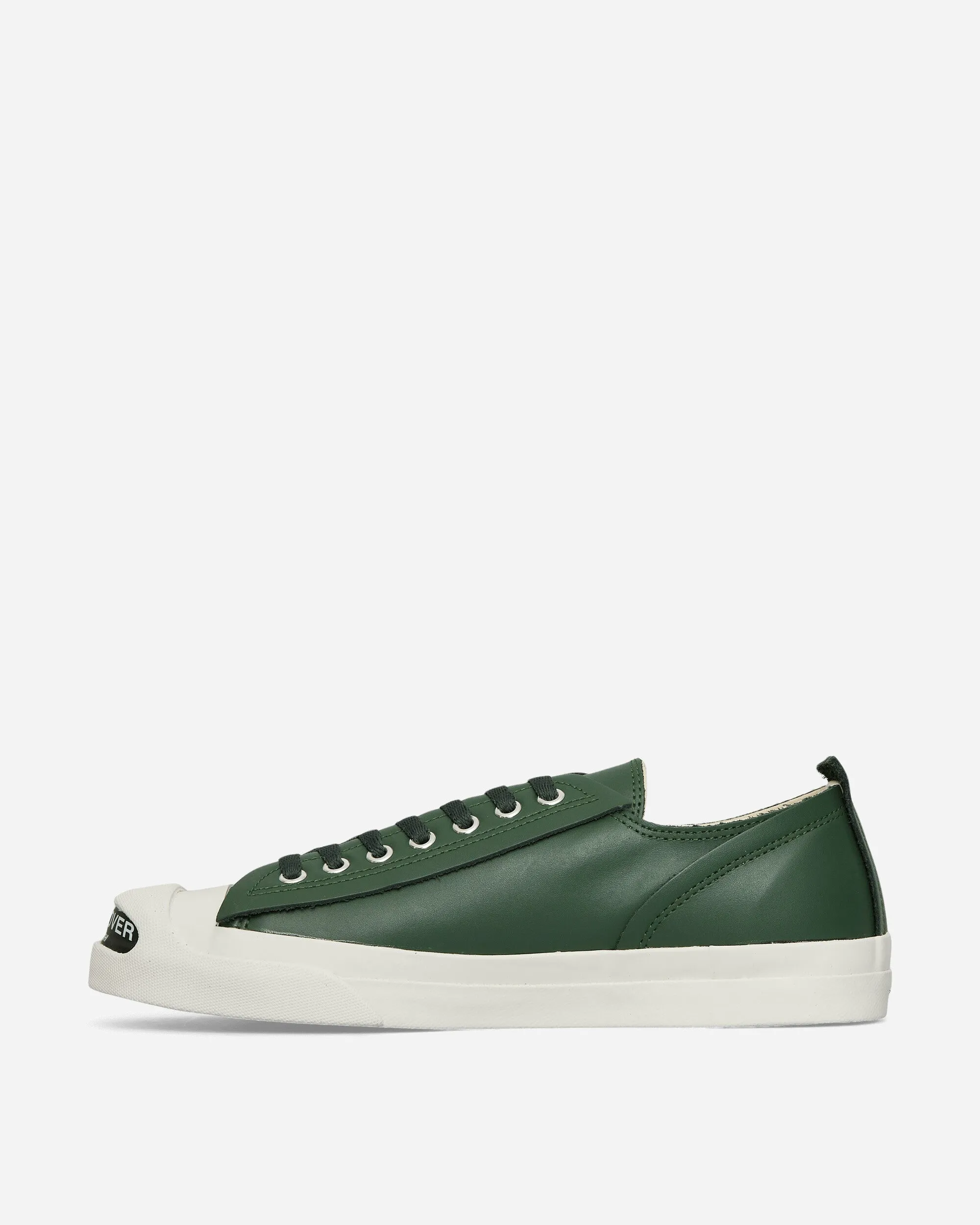 Herren Sneaker aus Leder mit Zehen-Logo in Grün