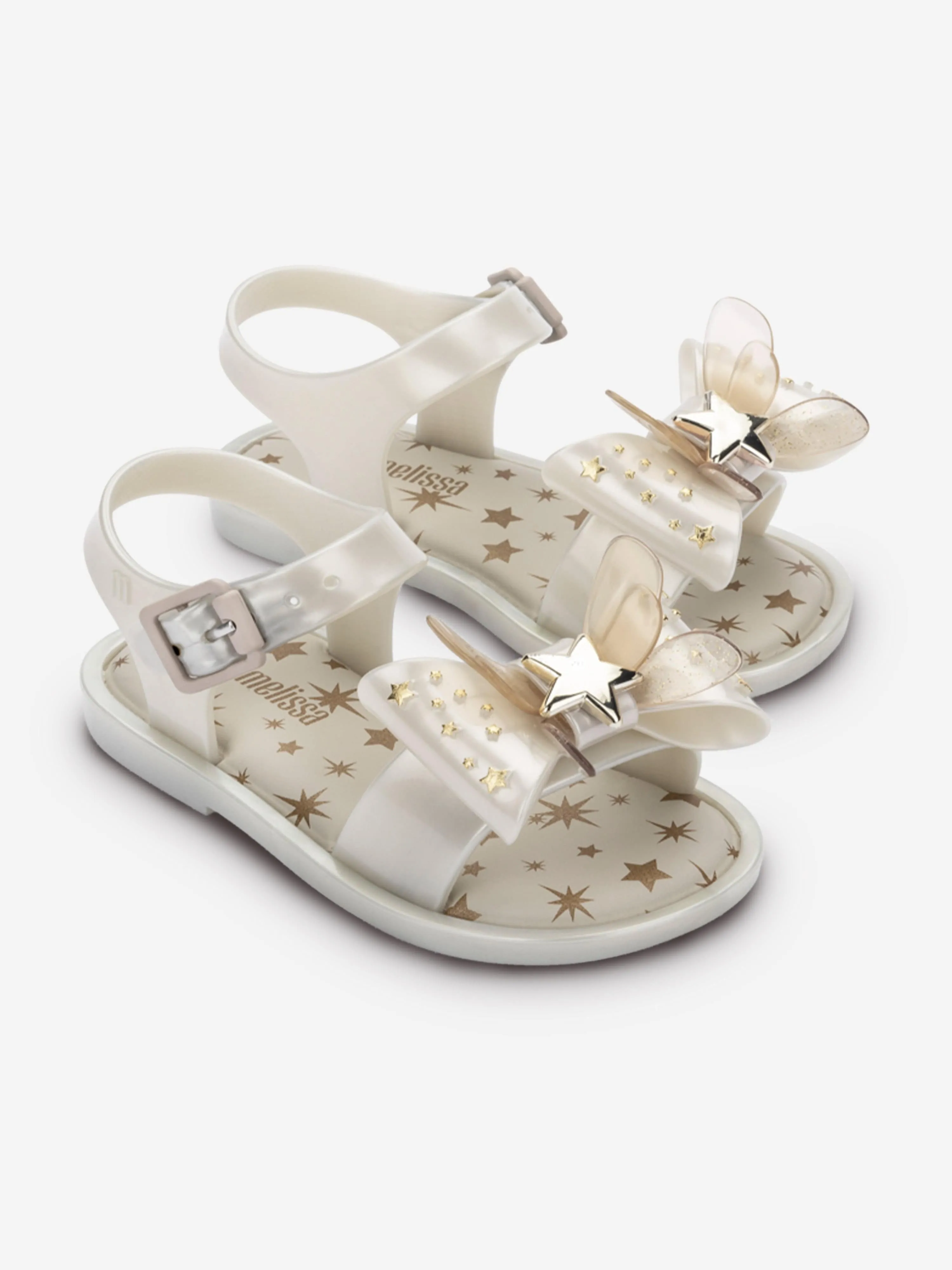 Mini Melissa Mädchen Mar Star Sandalen in Weiß