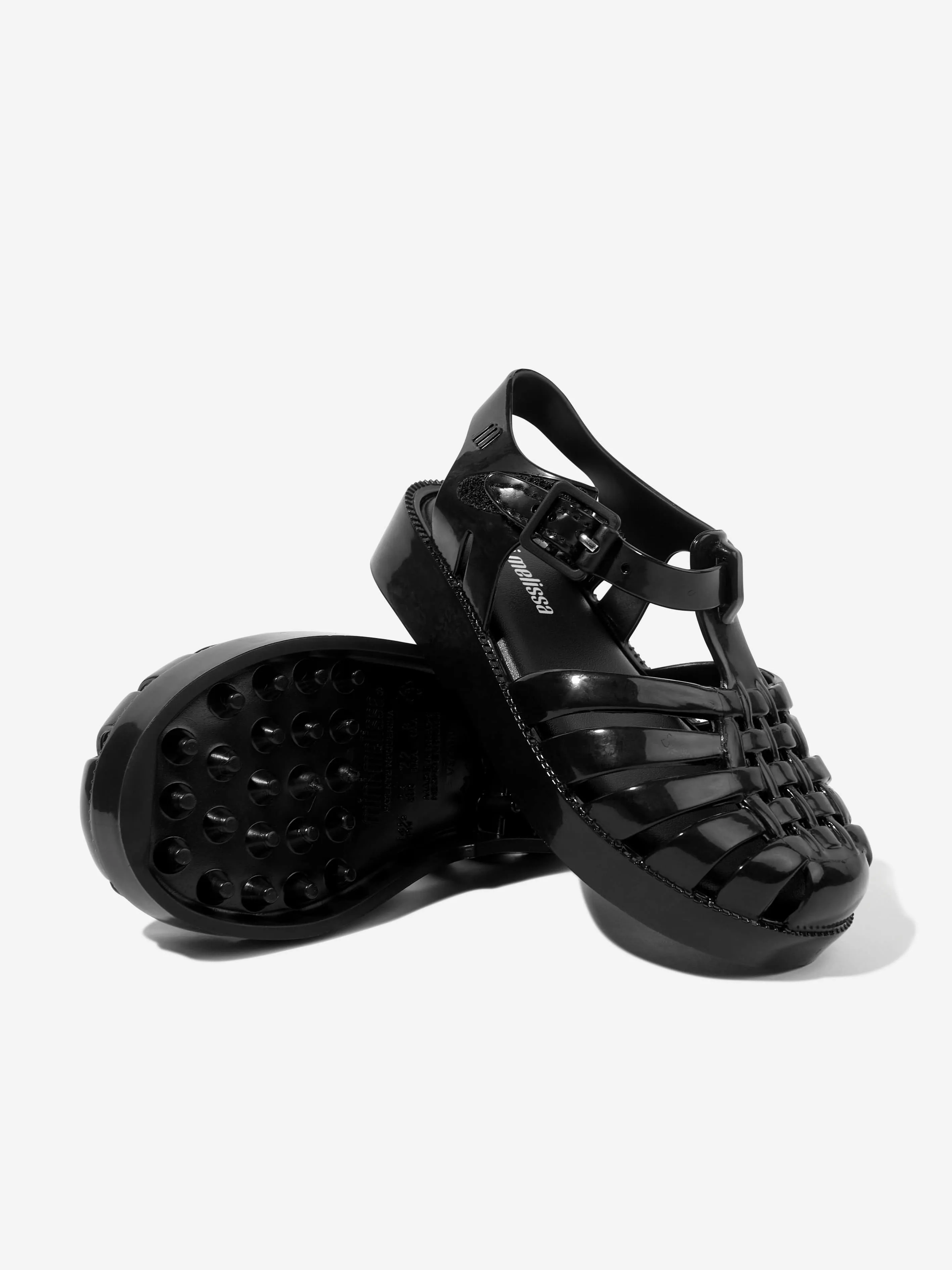 Mini Melissa Mädchen Besitz Sandalen in Schwarz