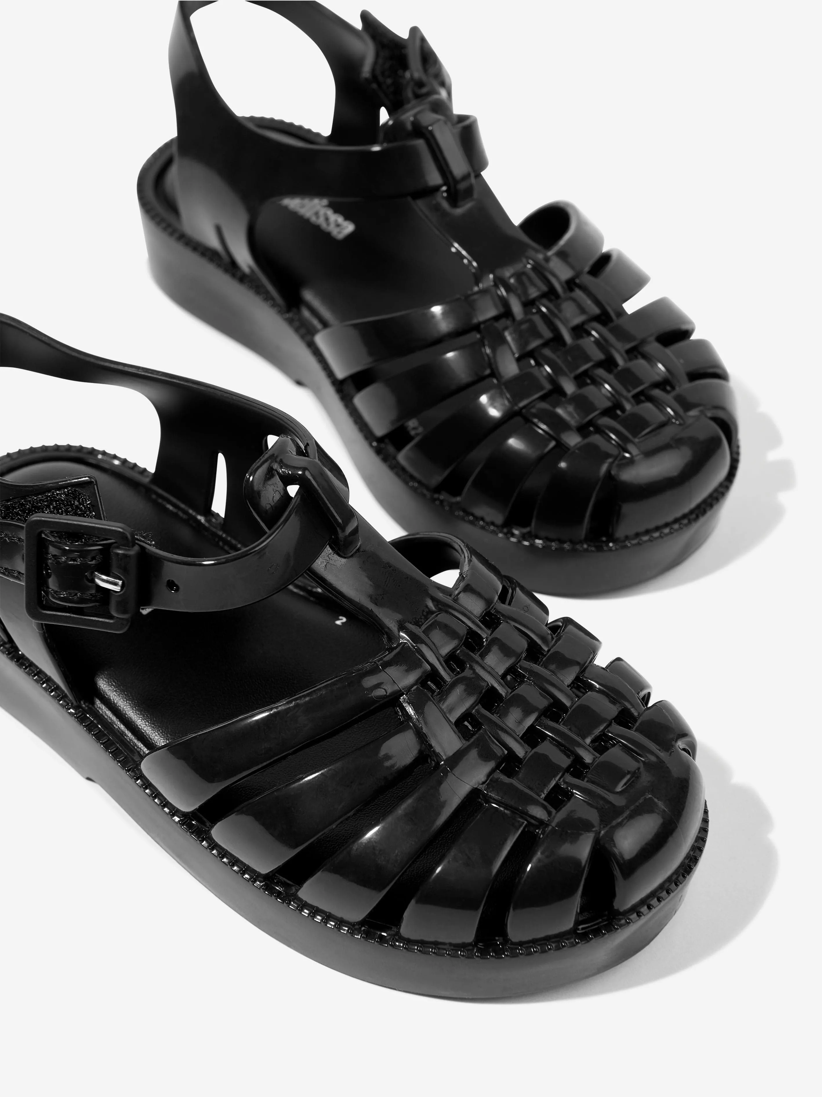 Mini Melissa Mädchen Besitz Sandalen in Schwarz